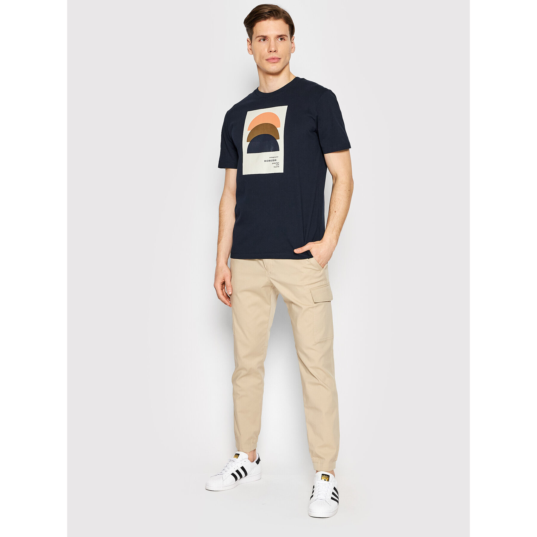 s.Oliver T-Shirt 2111344 Tmavomodrá Regular Fit - Pepit.cz