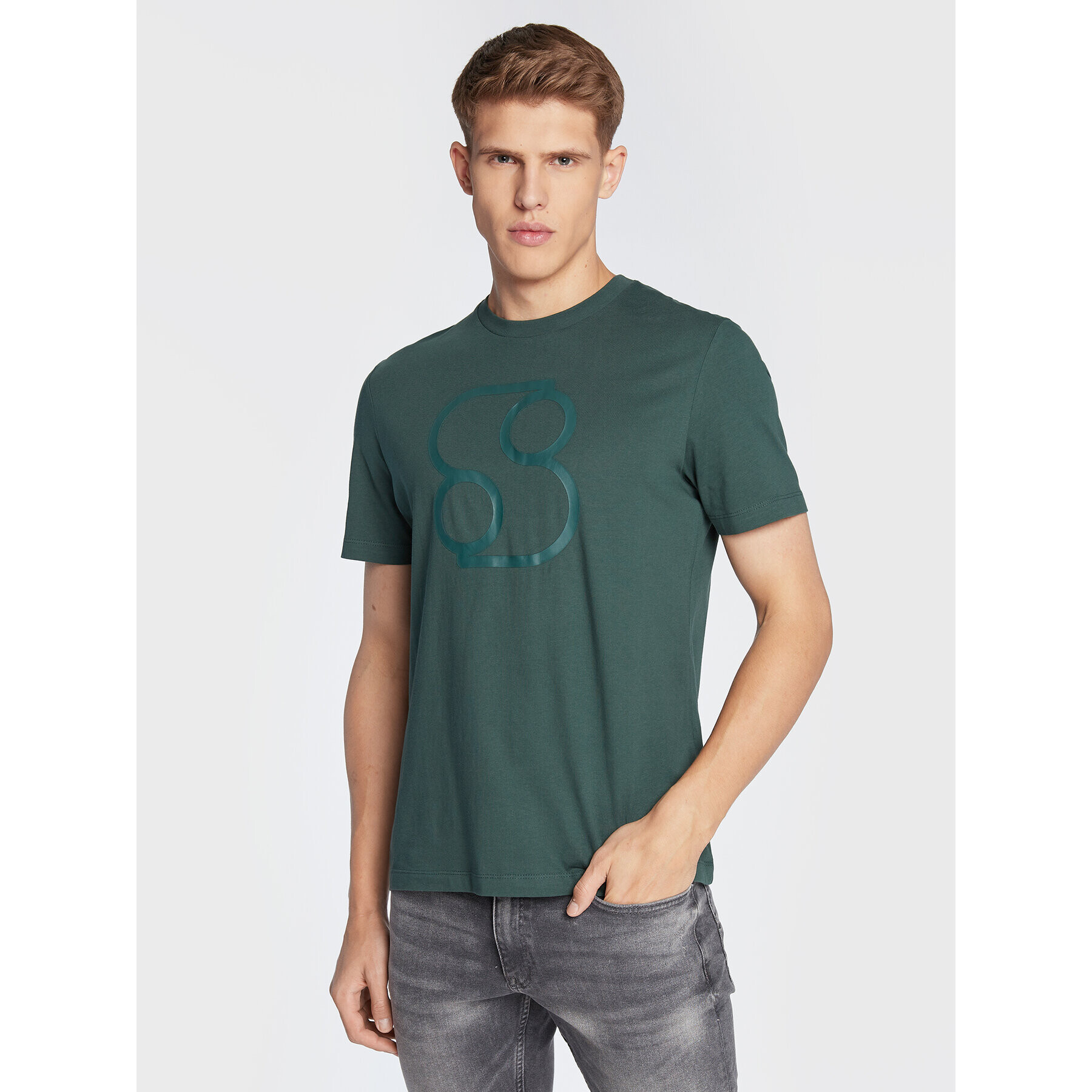 s.Oliver T-Shirt 2117806 Zelená Regular Fit - Pepit.cz