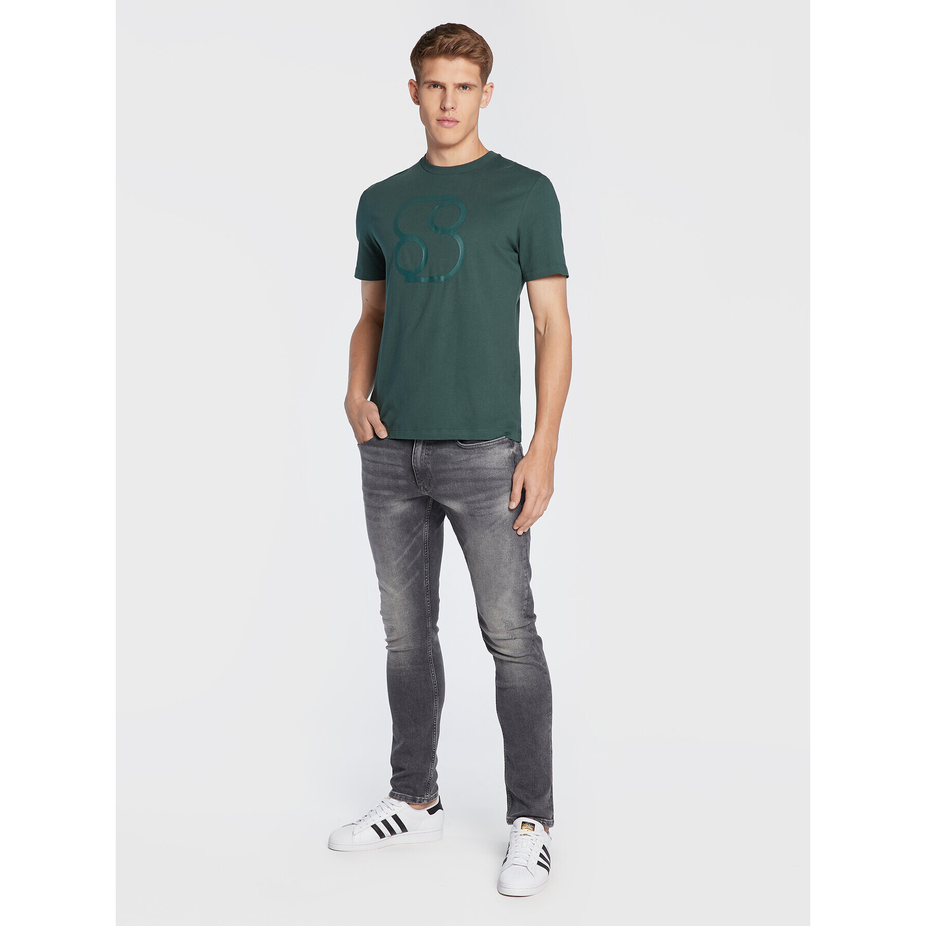 s.Oliver T-Shirt 2117806 Zelená Regular Fit - Pepit.cz