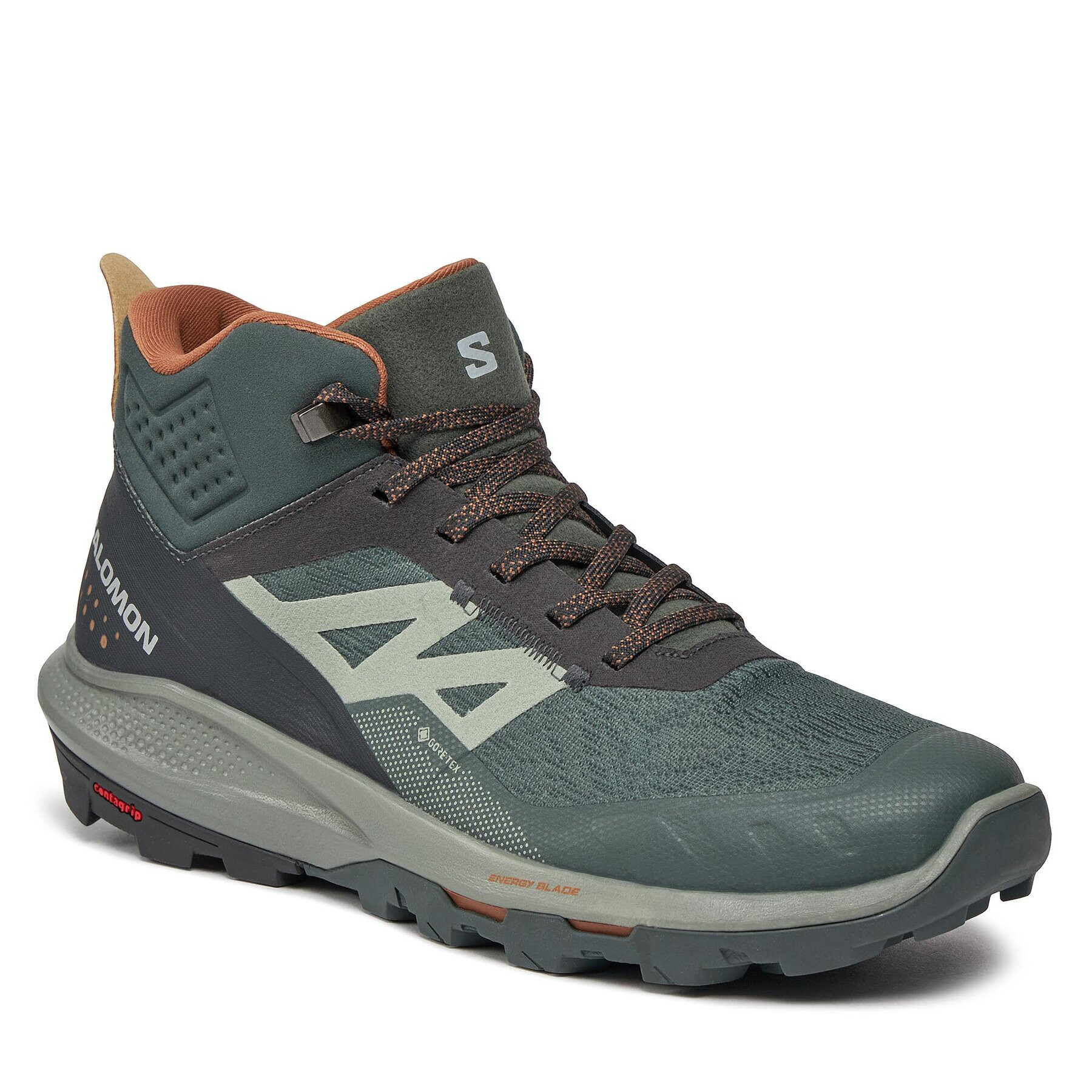 Salomon Trekingová obuv Outpulse Mid GORE-TEX L47297600 Zelená - Pepit.cz