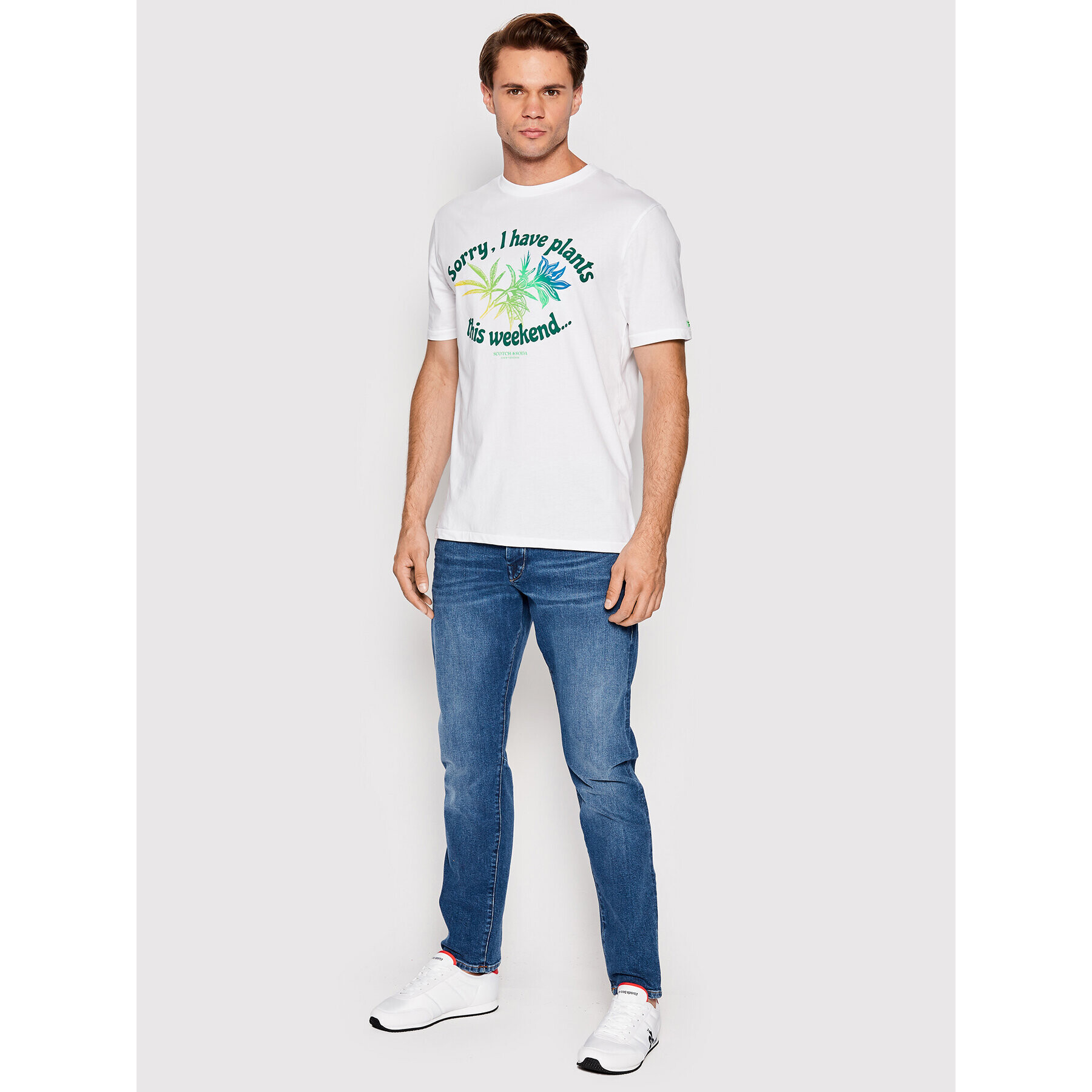 Scotch & Soda Jeansy 168419 Modrá Slim Tapered Fit - Pepit.cz