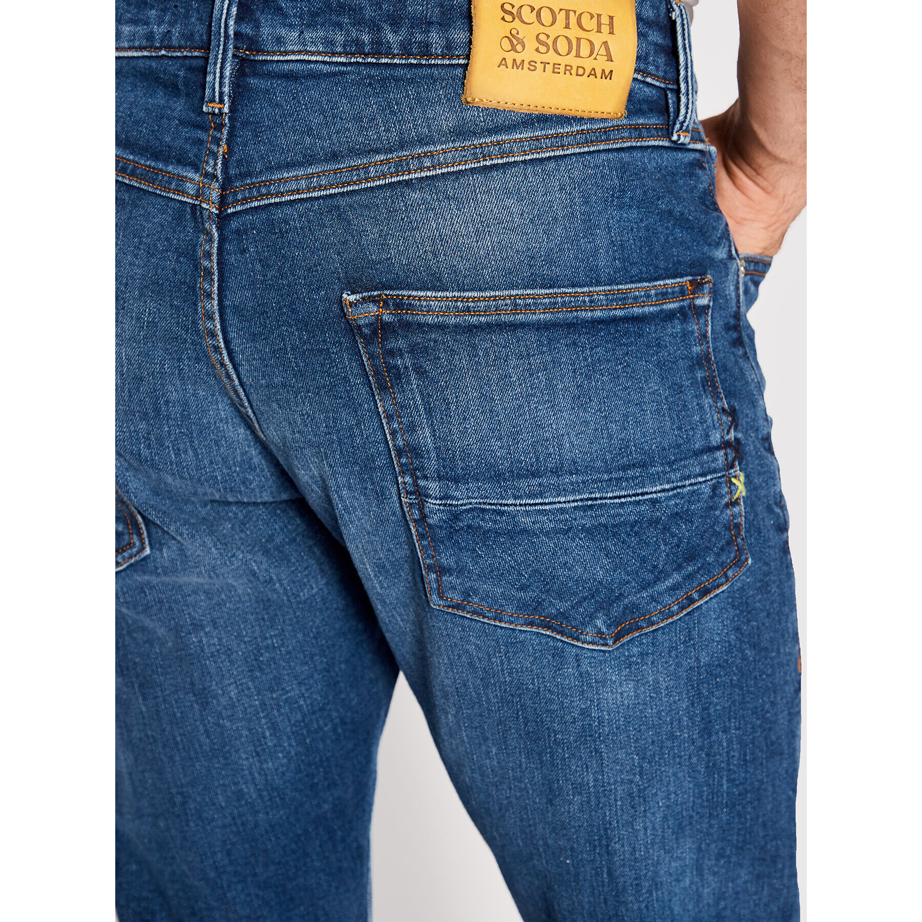 Scotch & Soda Jeansy 168419 Modrá Slim Tapered Fit - Pepit.cz