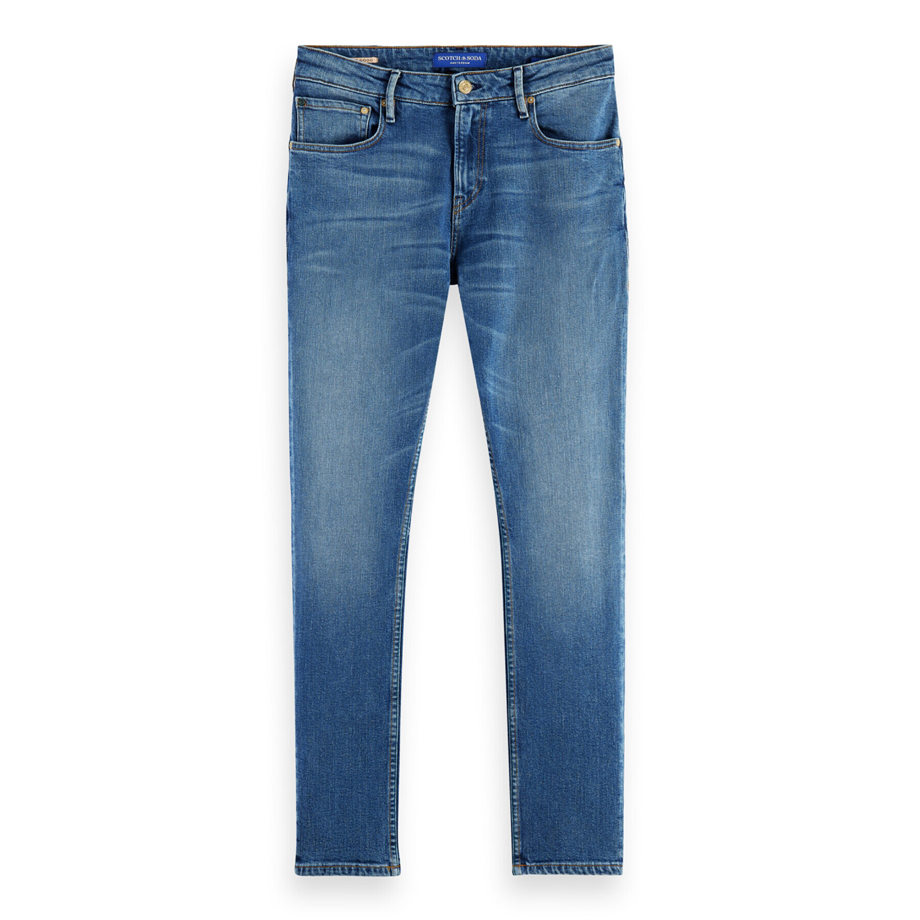 Scotch & Soda Jeansy 168978 Modrá Super Slim Fit - Pepit.cz