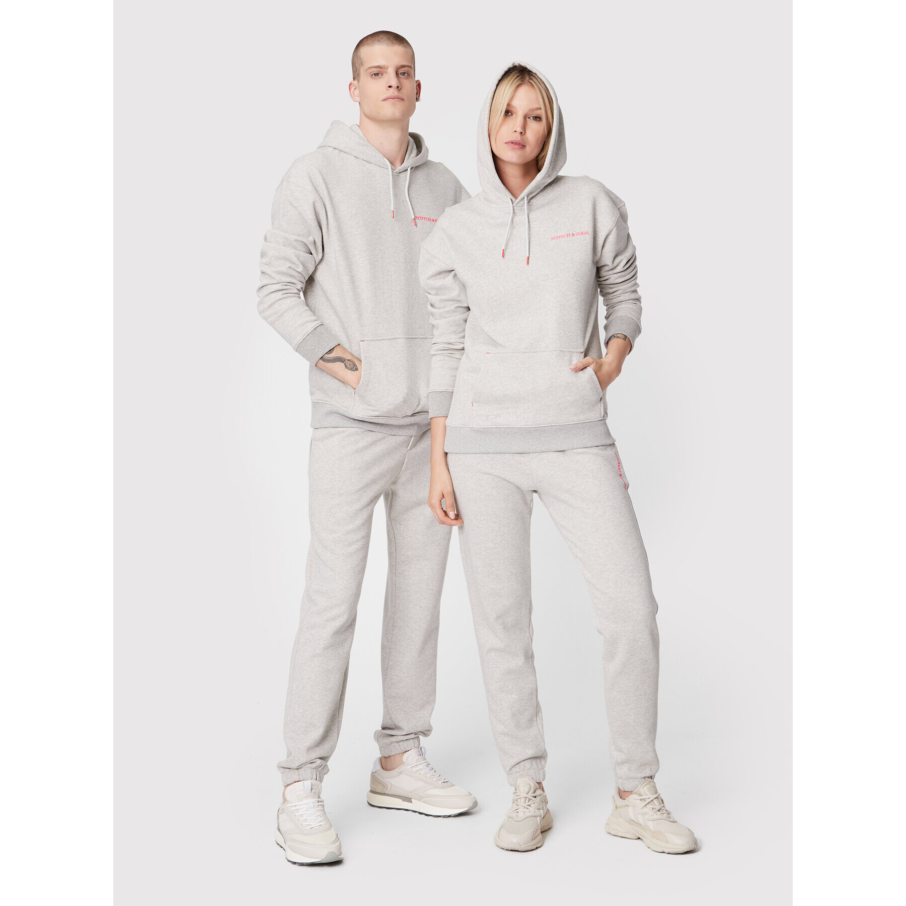 Scotch & Soda Mikina Unisex 168485 Šedá Regular Fit - Pepit.cz