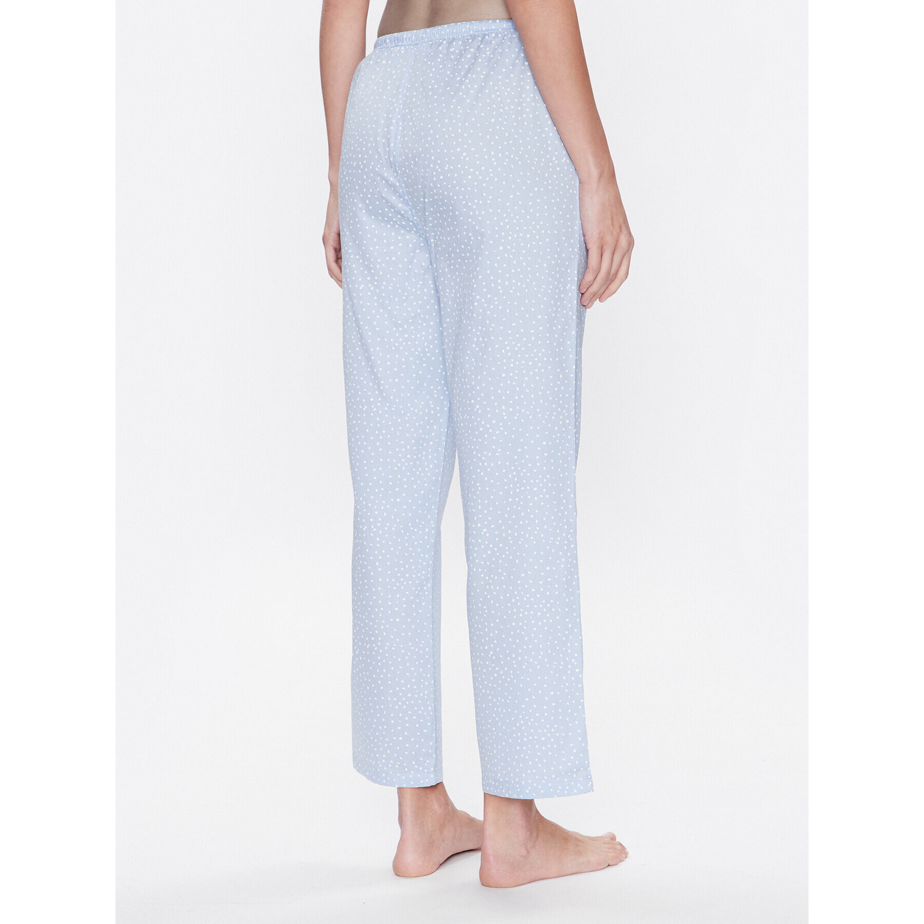 Seidensticker Pyžamové kalhoty Woven Satin Pajama Pant Modrá Straight Fit - Pepit.cz