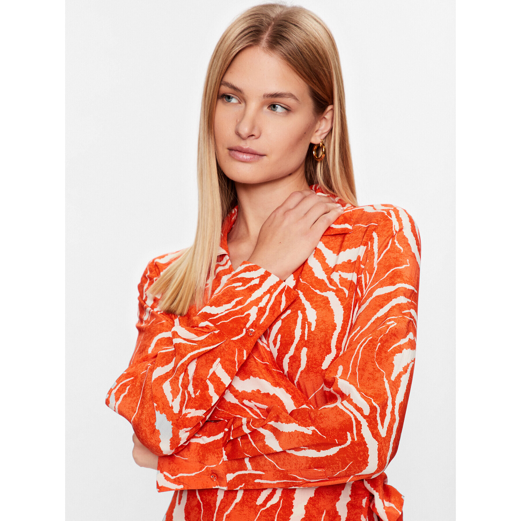 Selected Femme Šaty 16089030 Oranžová Regular Fit - Pepit.cz