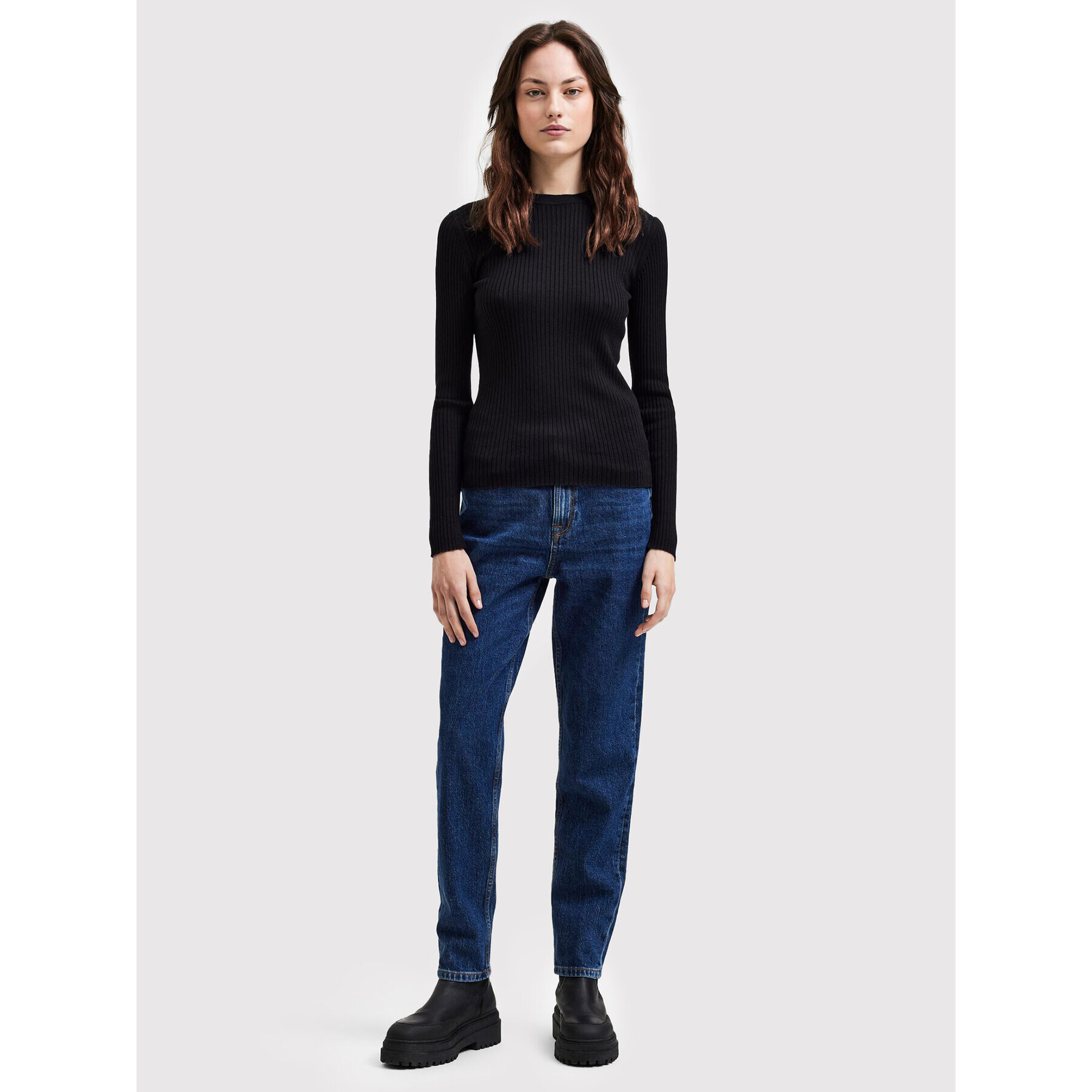 Selected Femme Svetr Lydia 16085202 Černá Slim Fit - Pepit.cz