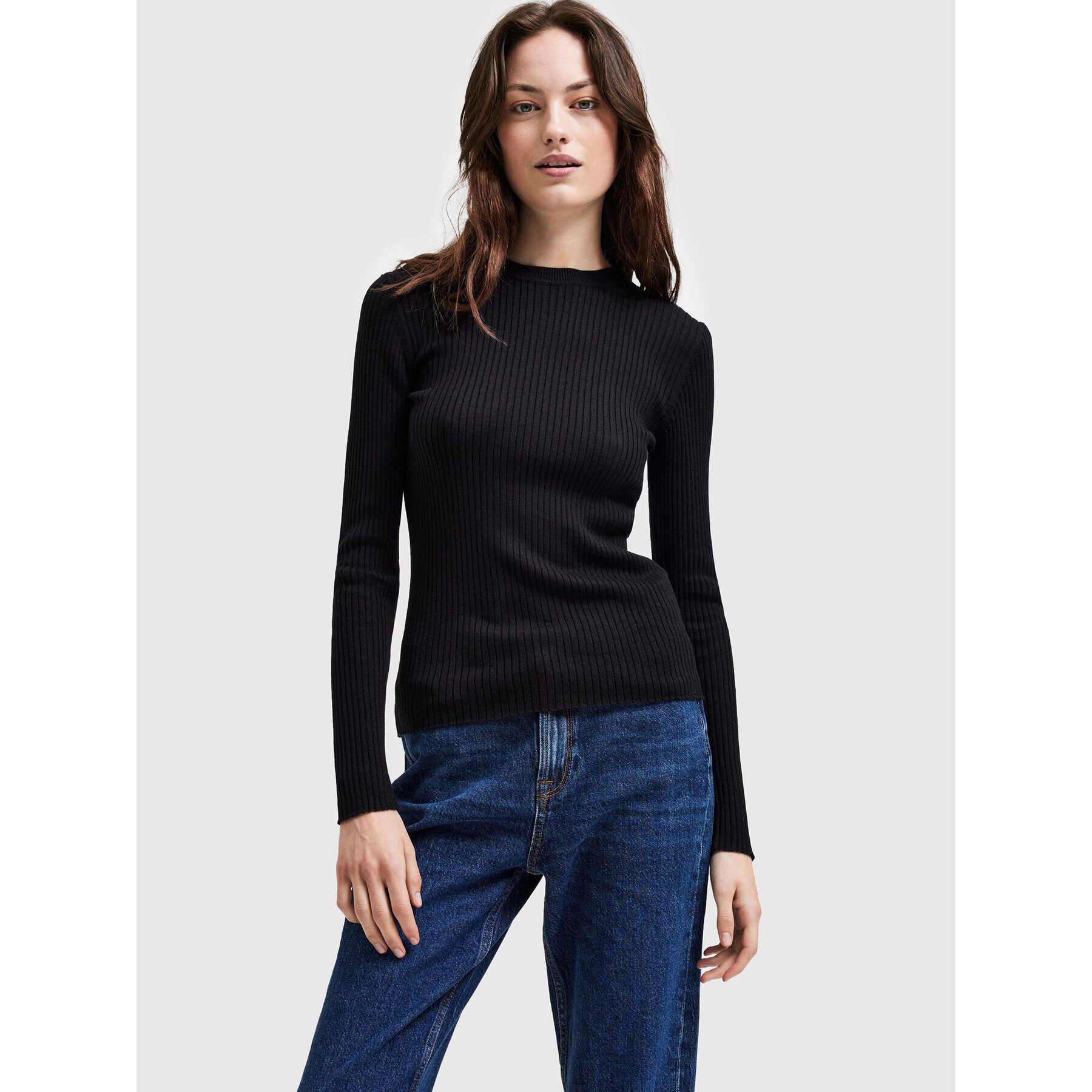 Selected Femme Svetr Lydia 16085202 Černá Slim Fit - Pepit.cz