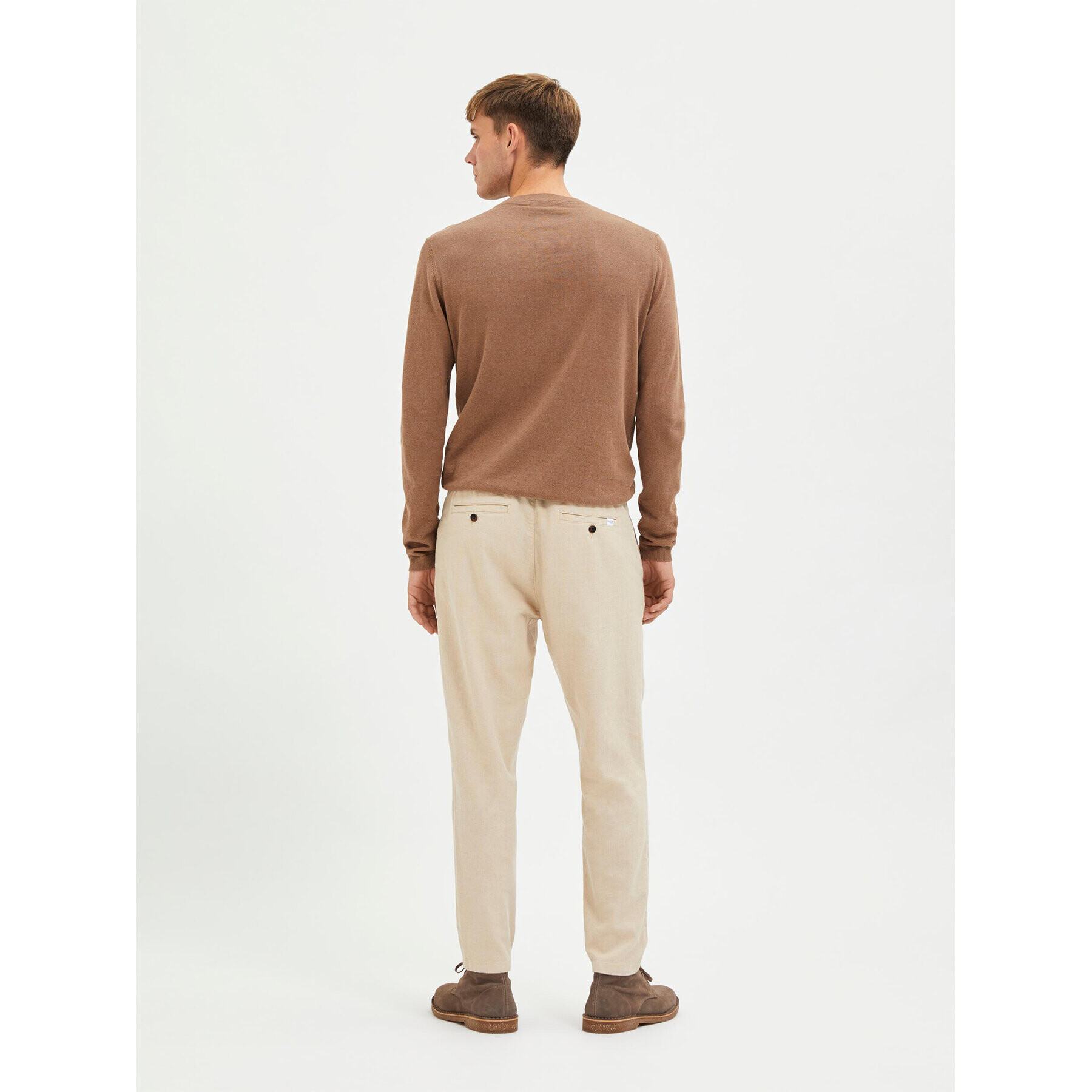 Selected Homme Chino kalhoty 16087636 Béžová Slim Tapered Fit - Pepit.cz