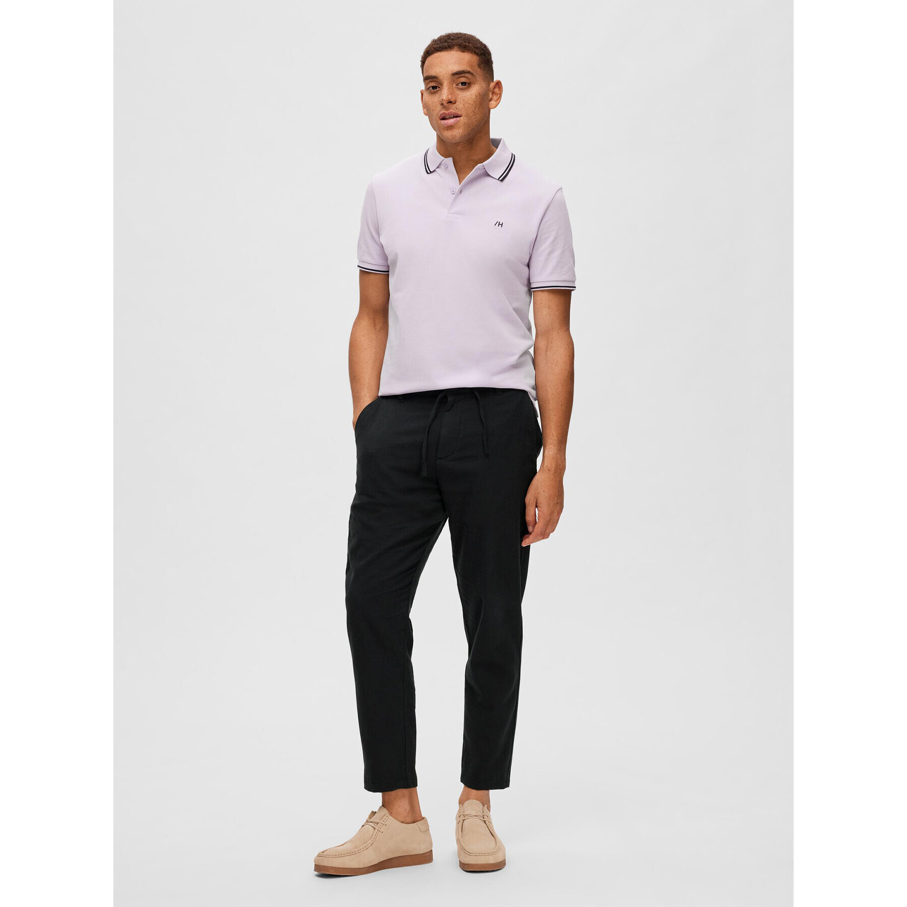 Selected Homme Chino kalhoty 16087636 Černá Slim Tapered Fit - Pepit.cz