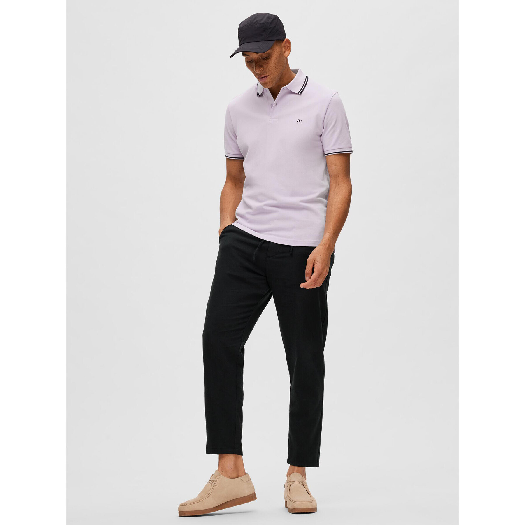 Selected Homme Chino kalhoty 16087636 Černá Slim Tapered Fit - Pepit.cz