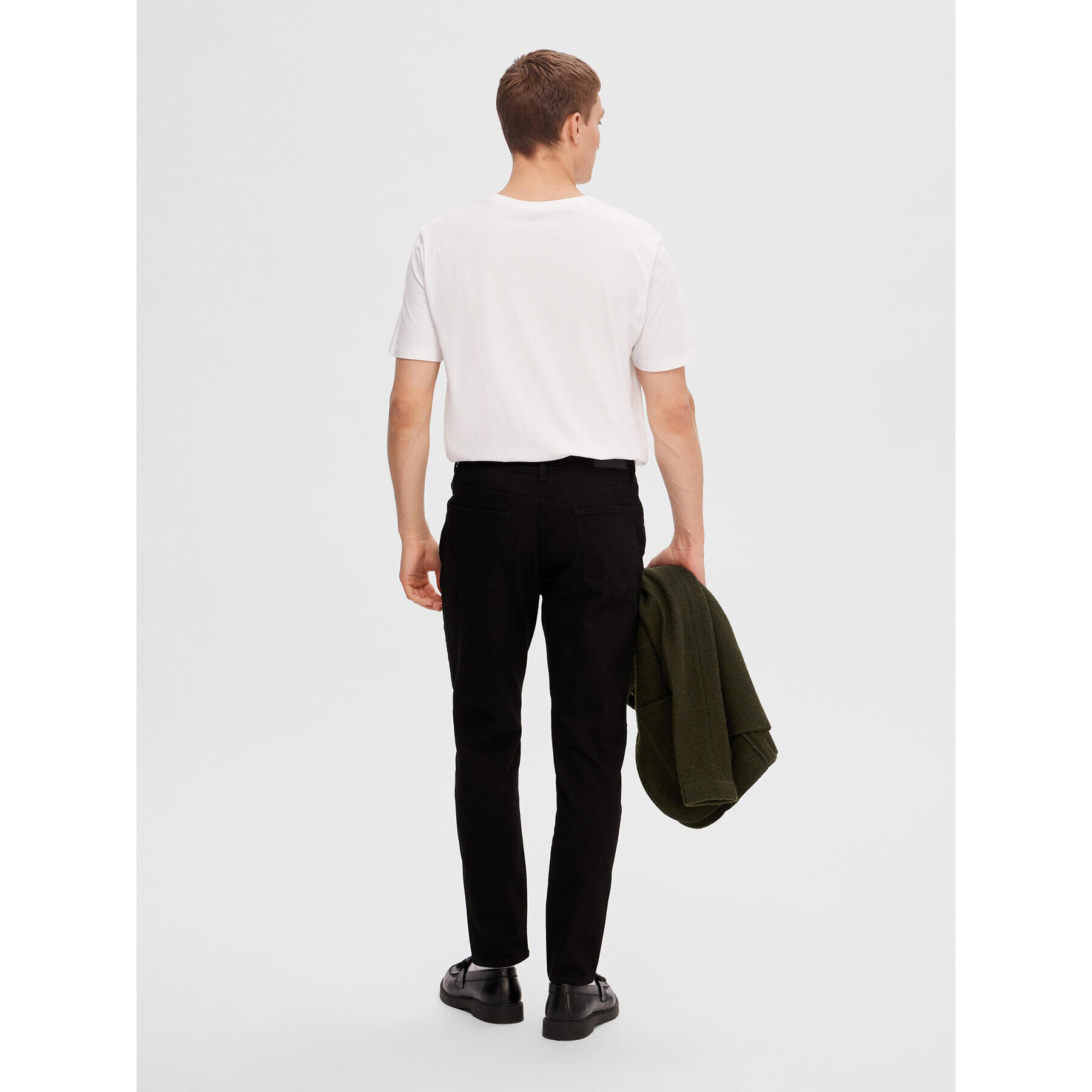 Selected Homme Chino kalhoty 16090492 Černá Slim Tapered Fit - Pepit.cz