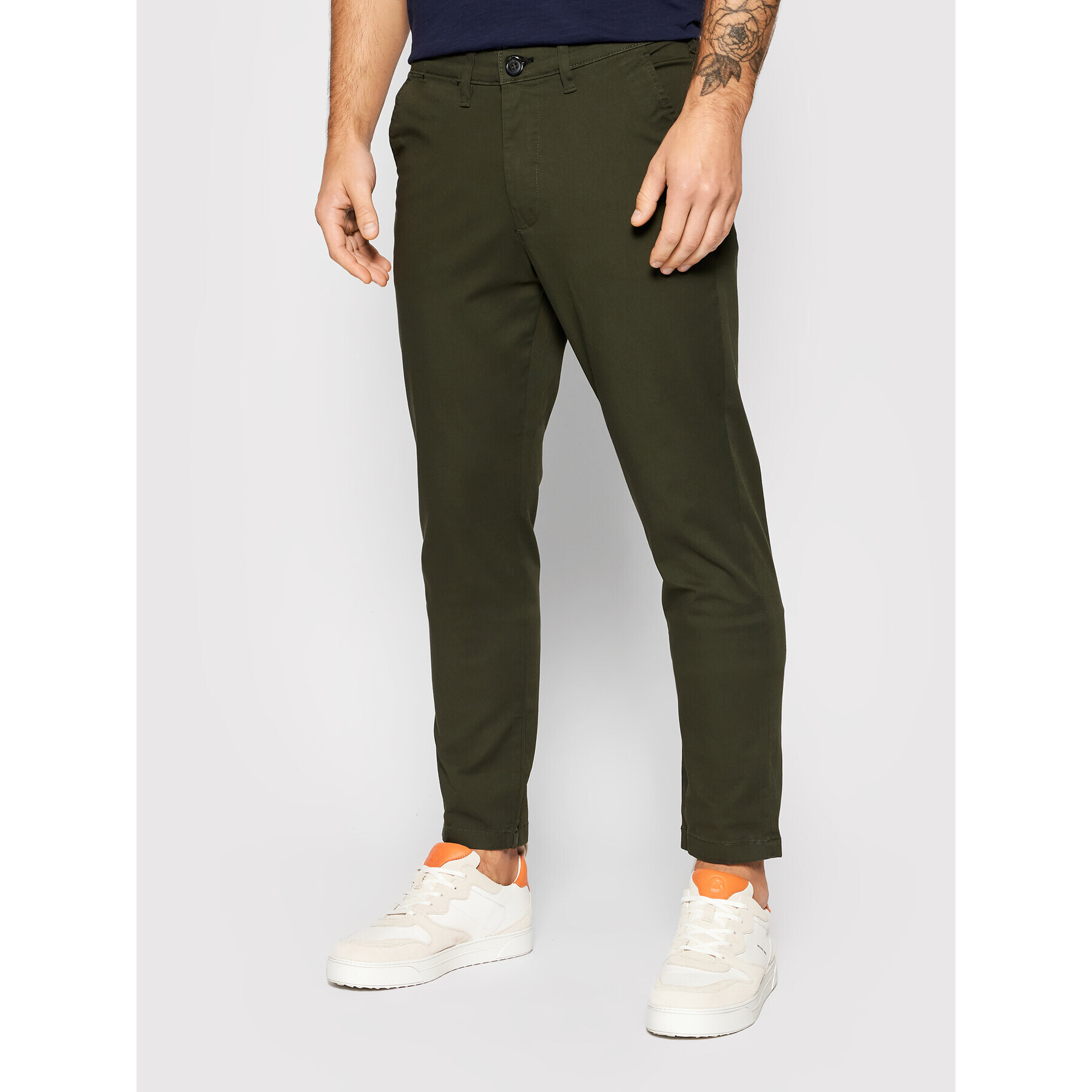 Selected Homme Chino kalhoty Miles 16074054 Zelená Slim Fit - Pepit.cz