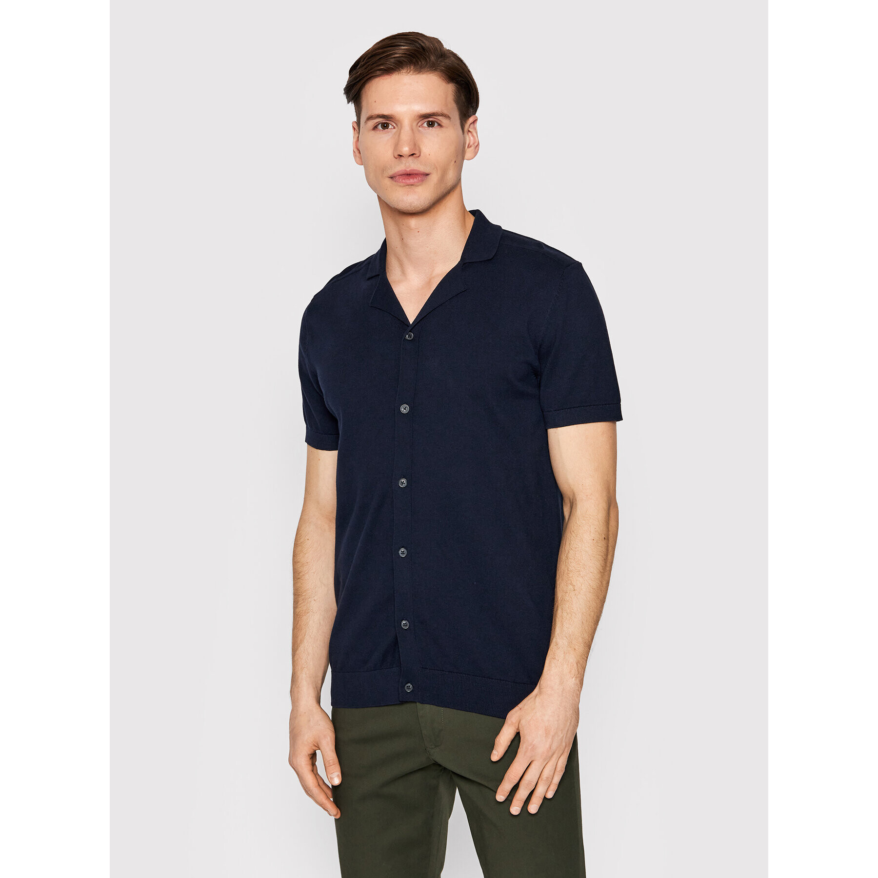 Selected Homme Kardigan Berg 16083926 Tmavomodrá Regular Fit - Pepit.cz