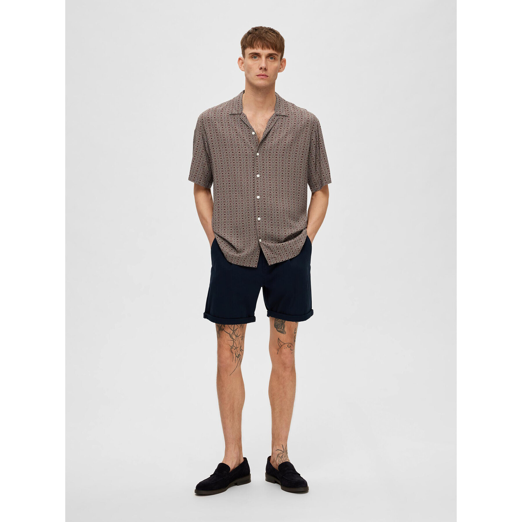 Selected Homme Košile 16088360 Hnědá Relaxed Fit - Pepit.cz