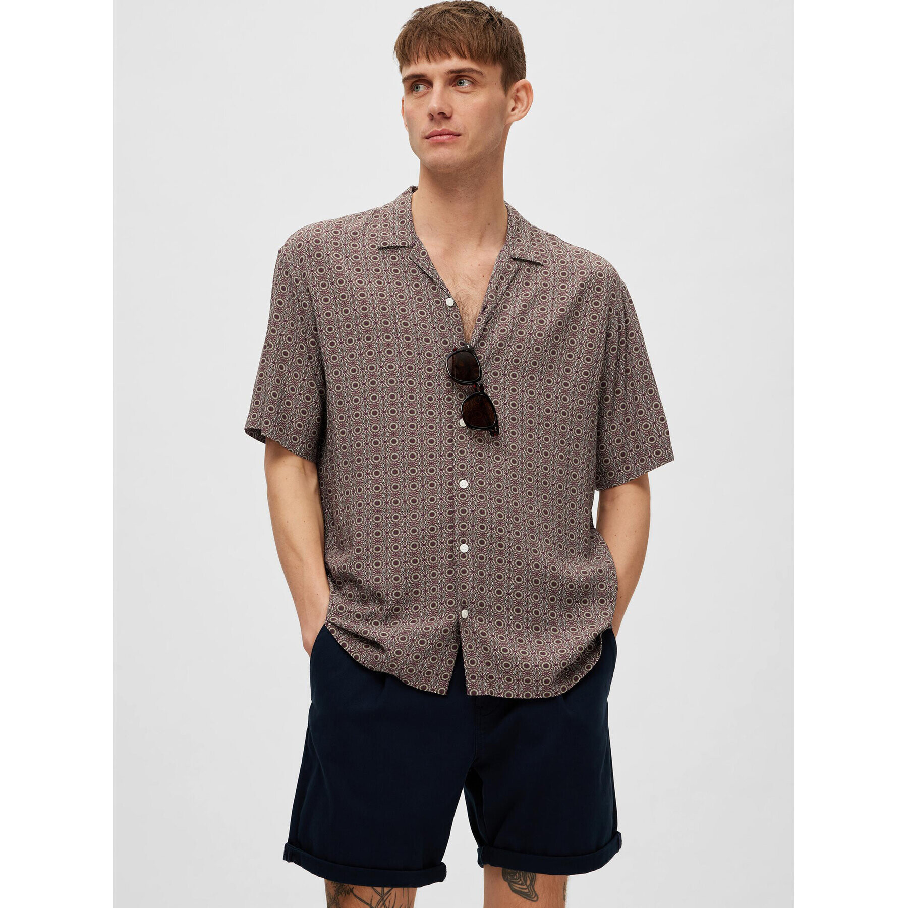 Selected Homme Košile 16088360 Hnědá Relaxed Fit - Pepit.cz