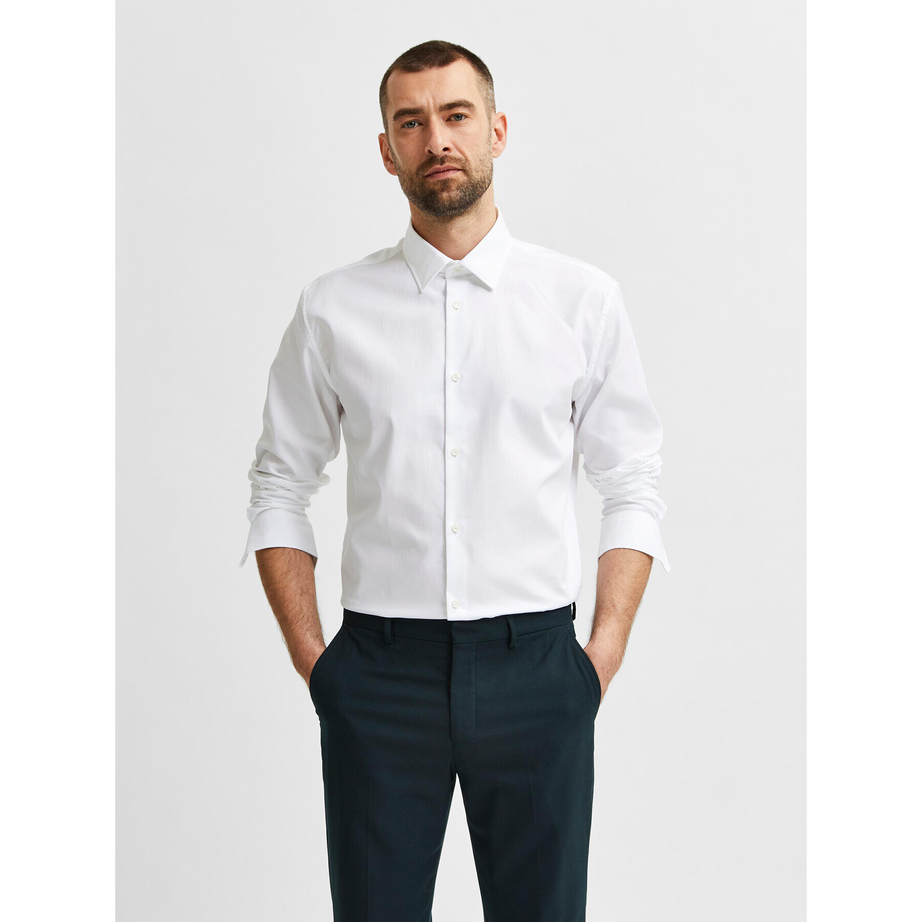 Selected Homme Košile Ethan 16080200 Bílá Slim Fit - Pepit.cz