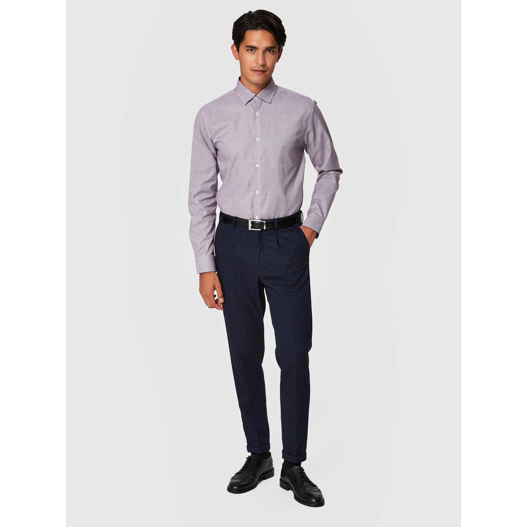 Selected Homme Košile New Mark 16058640 Červená Slim Fit - Pepit.cz