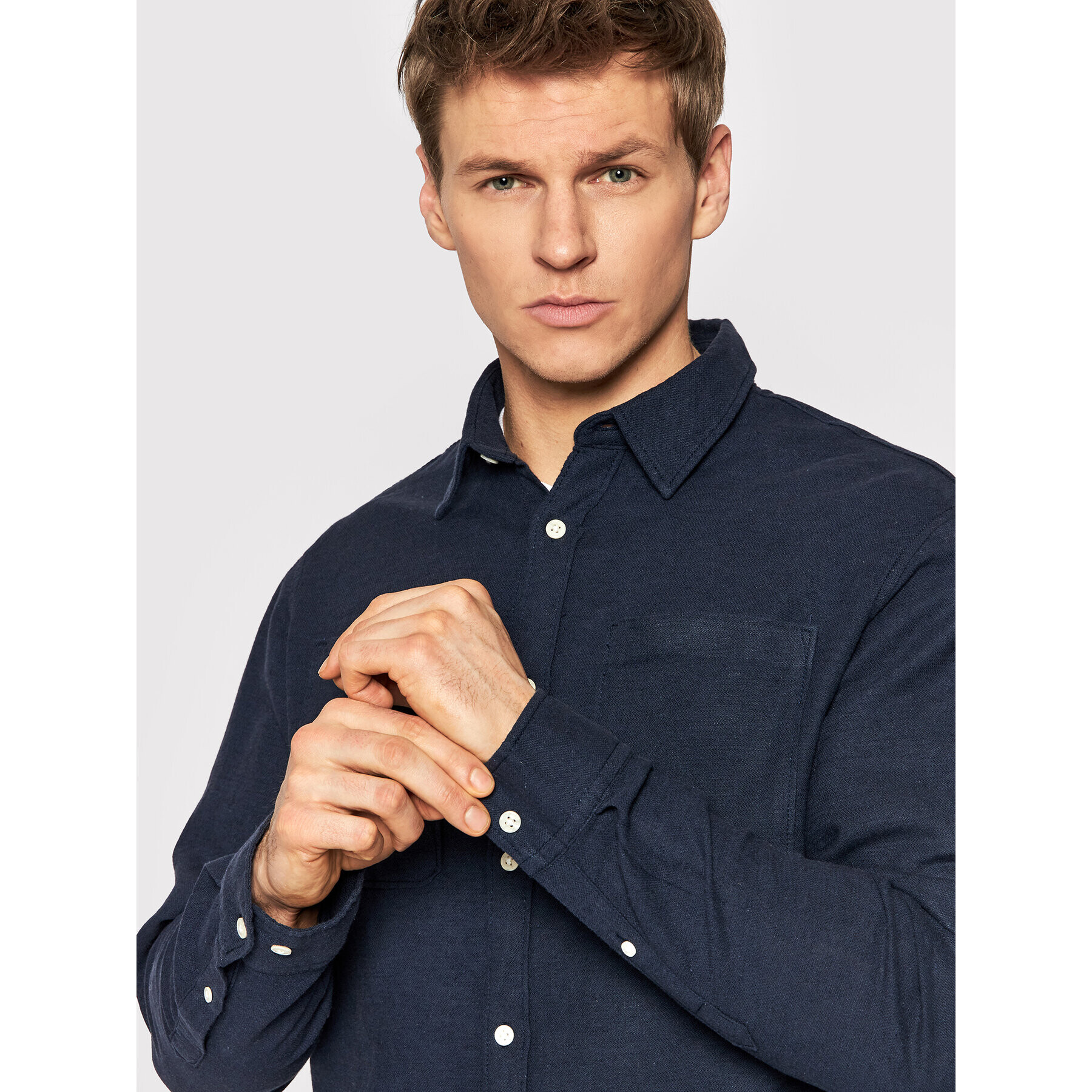 Selected Homme Košile Nico 16083827 Tmavomodrá Slim Fit - Pepit.cz