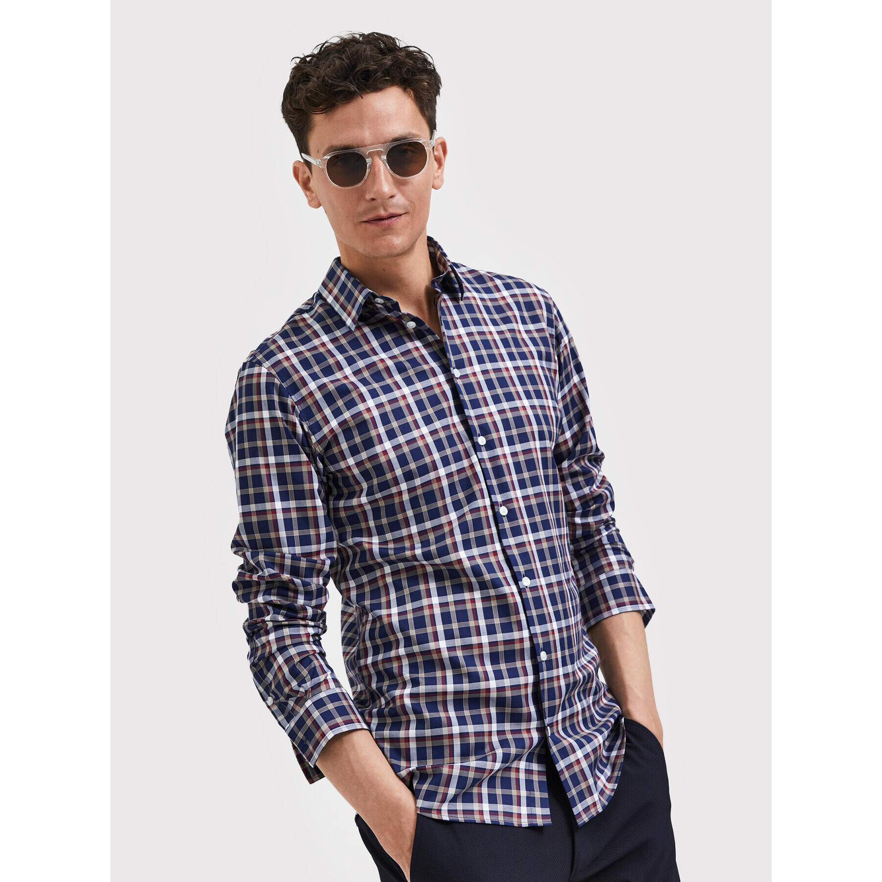 Selected Homme Košile Saturn 16085824 Tmavomodrá Slim Fit - Pepit.cz