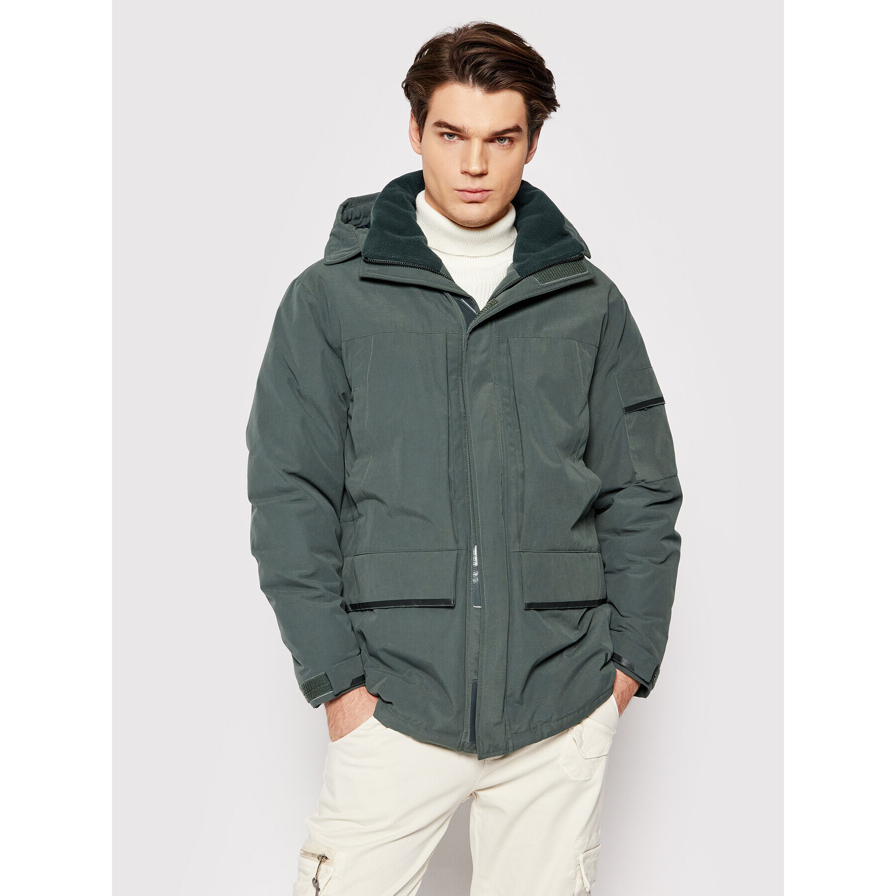 Selected Homme Parka Franz 16079387 Zelená Regular Fit - Pepit.cz