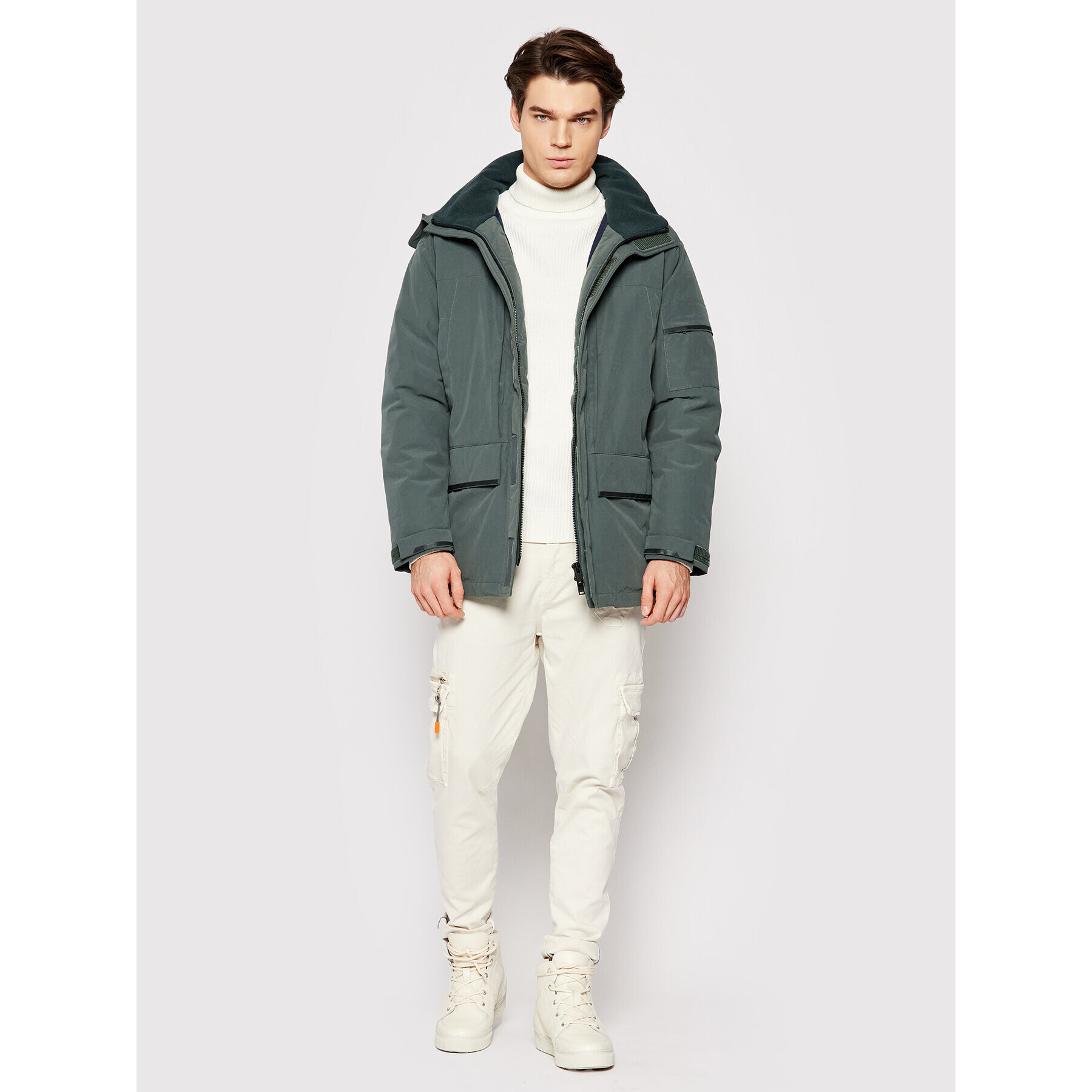 Selected Homme Parka Franz 16079387 Zelená Regular Fit - Pepit.cz