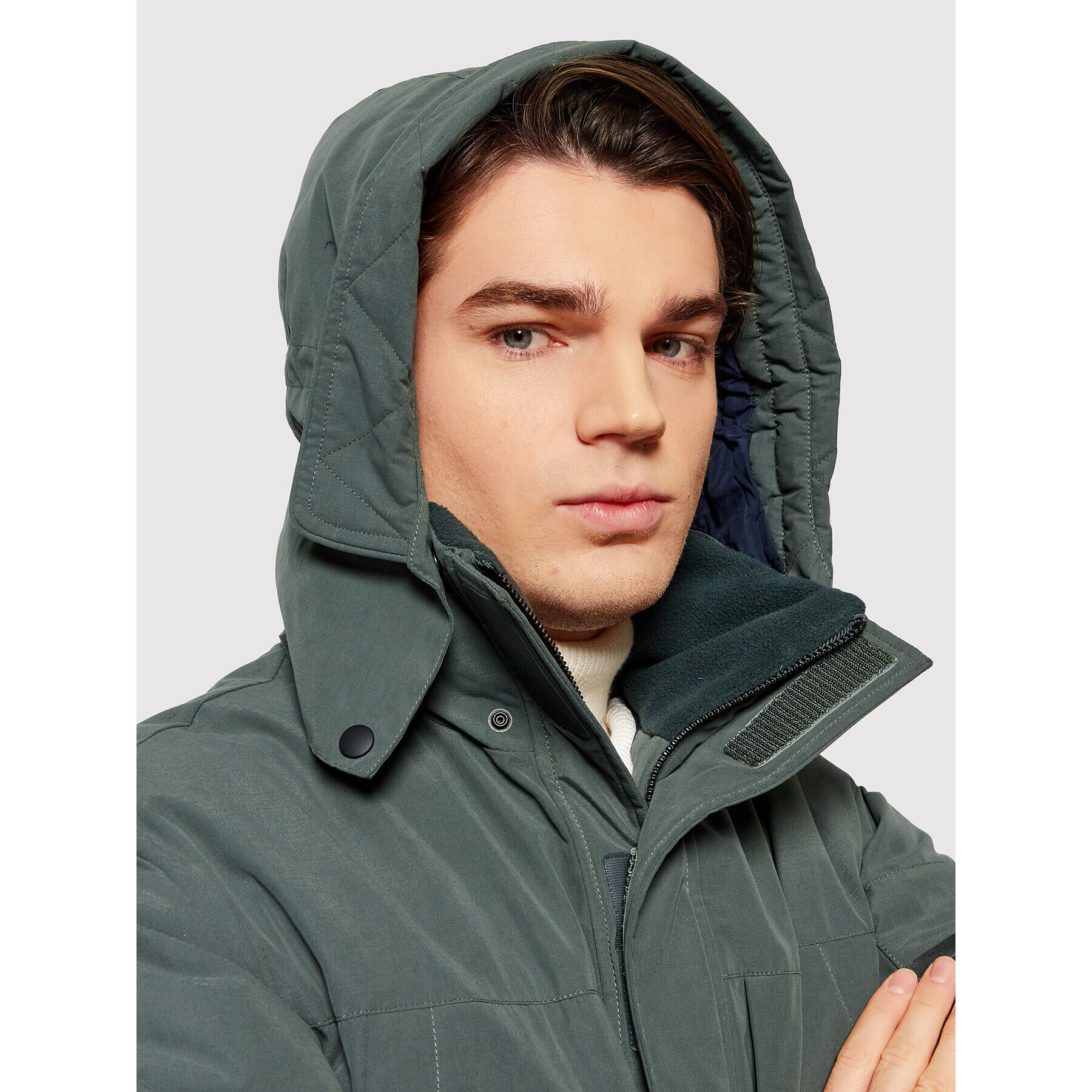 Selected Homme Parka Franz 16079387 Zelená Regular Fit - Pepit.cz