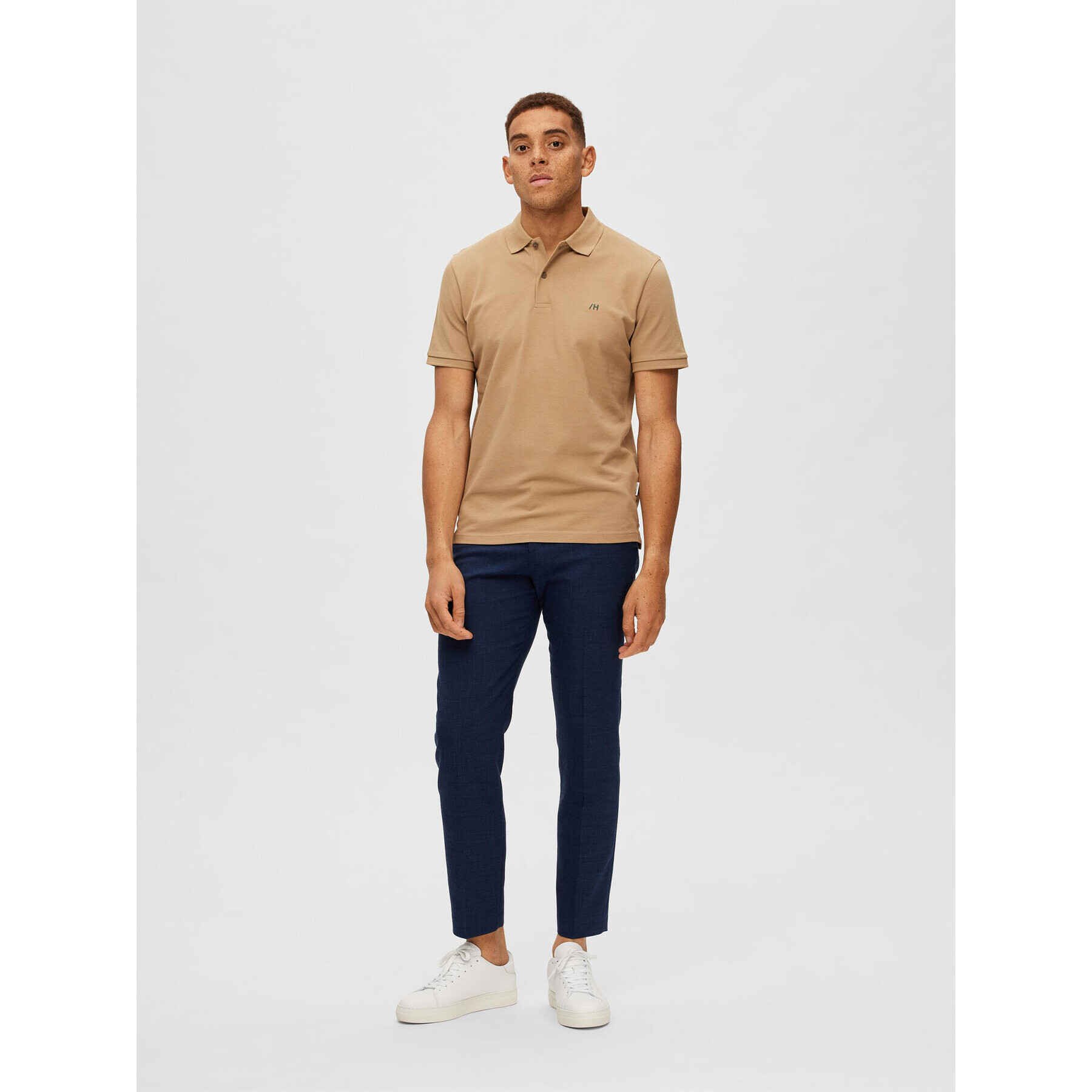 Selected Homme Polokošile 16087839 Béžová Regular Fit - Pepit.cz