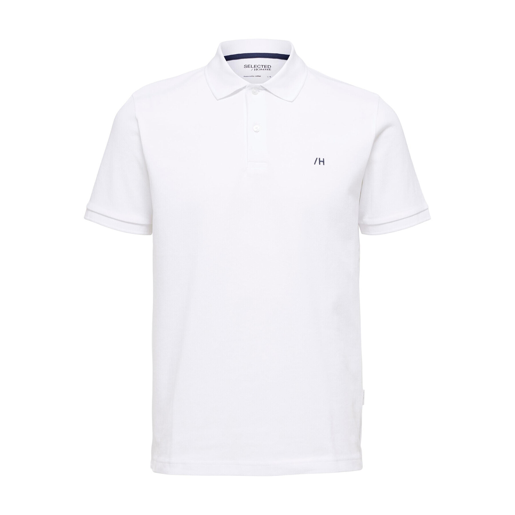 Selected Homme Polokošile 16087839 Bílá Regular Fit - Pepit.cz