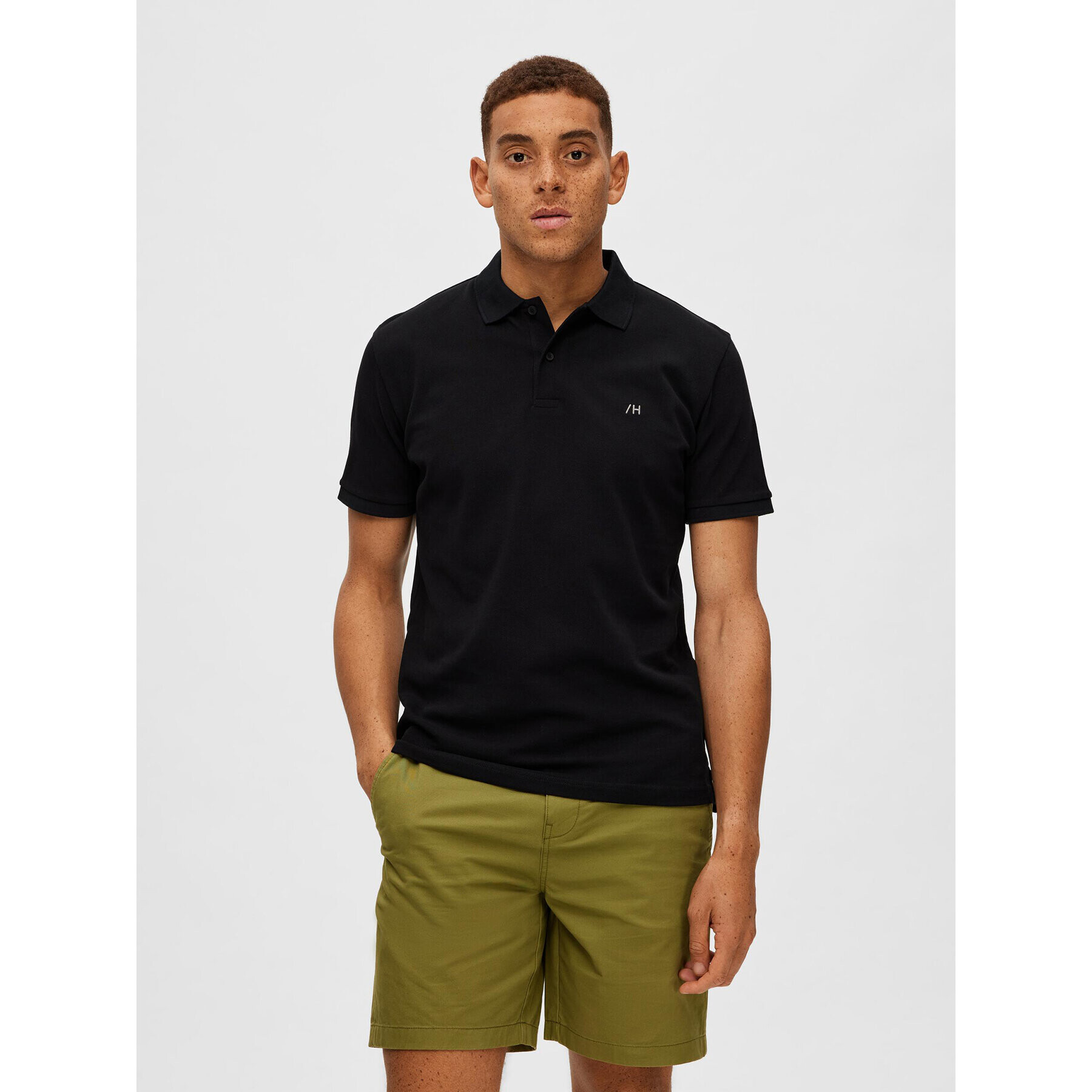 Selected Homme Polokošile 16087839 Černá Regular Fit - Pepit.cz