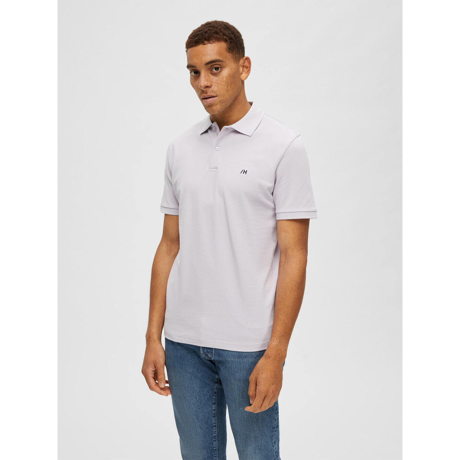 Selected Homme Polokošile 16087839 Fialová Regular Fit - Pepit.cz