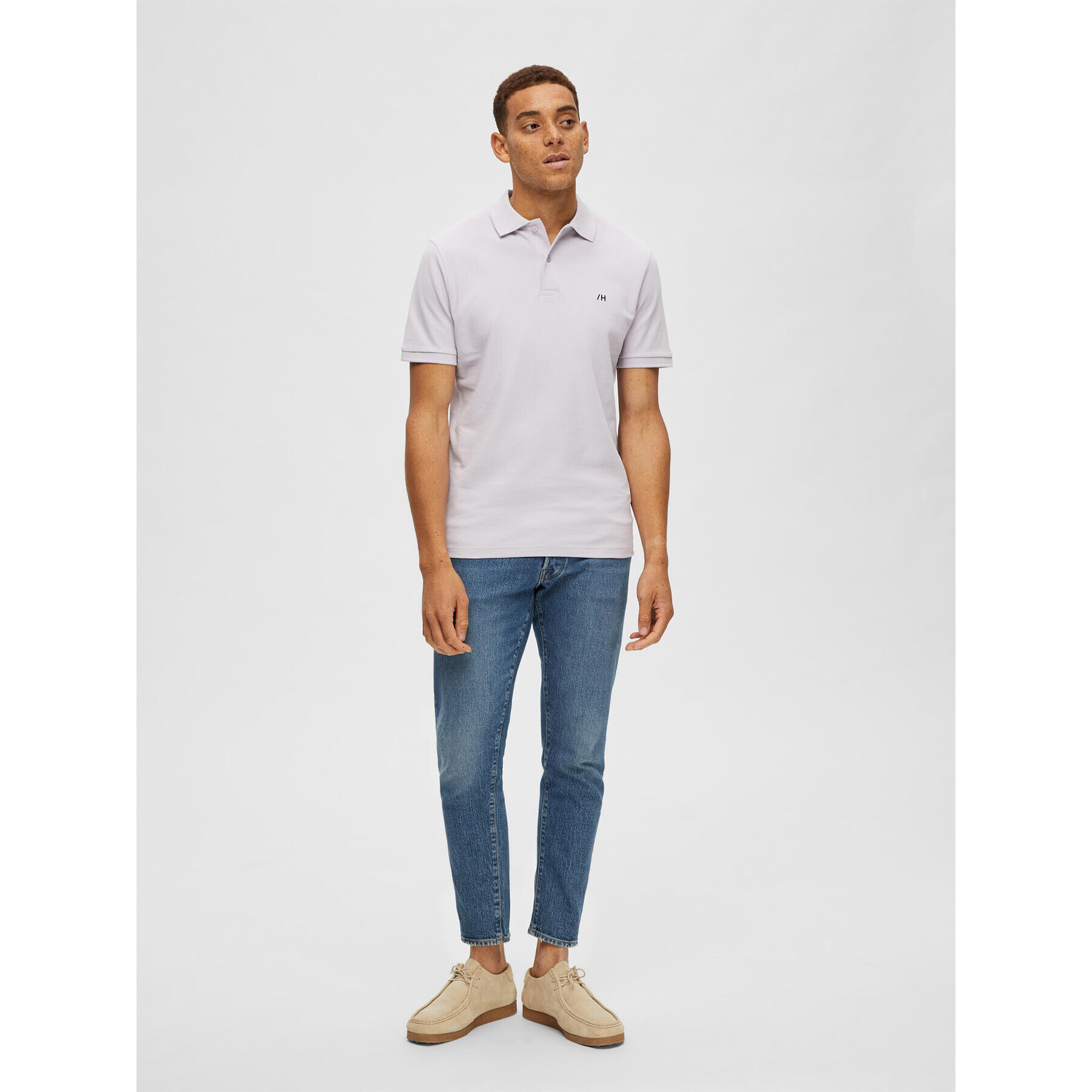 Selected Homme Polokošile 16087839 Fialová Regular Fit - Pepit.cz