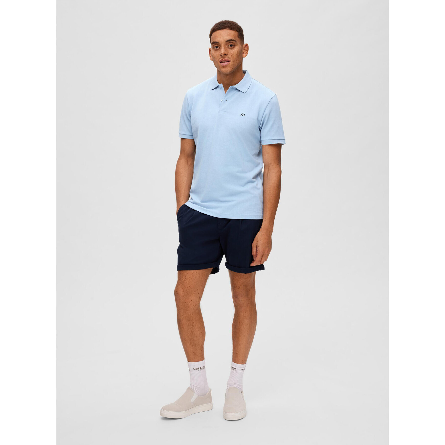 Selected Homme Polokošile 16087839 Modrá Regular Fit - Pepit.cz