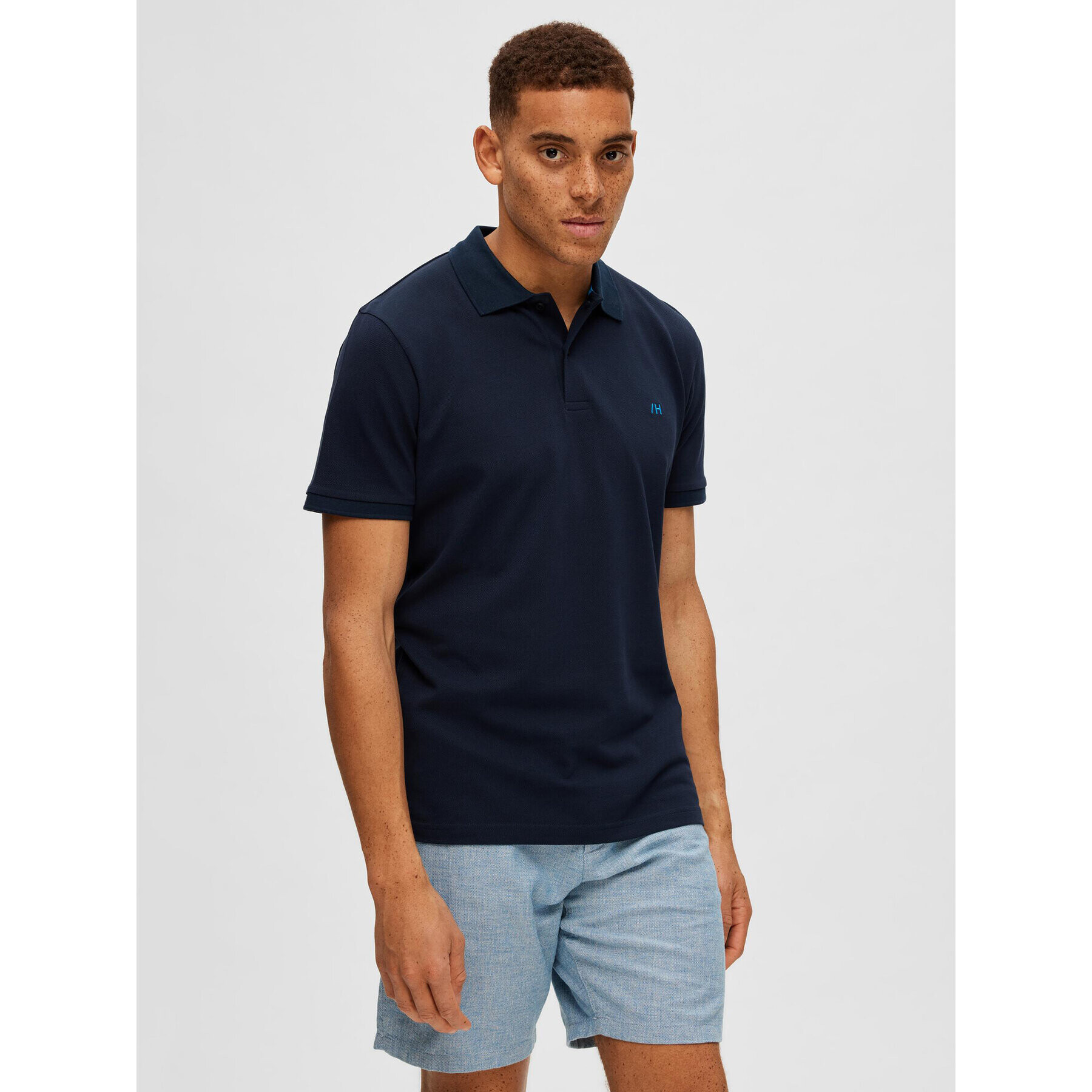 Selected Homme Polokošile 16087839 Tmavomodrá Regular Fit - Pepit.cz