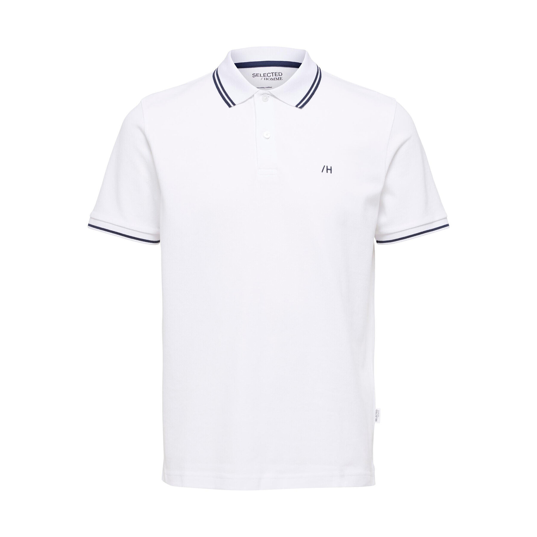 Selected Homme Polokošile 16087840 Bílá Regular Fit - Pepit.cz