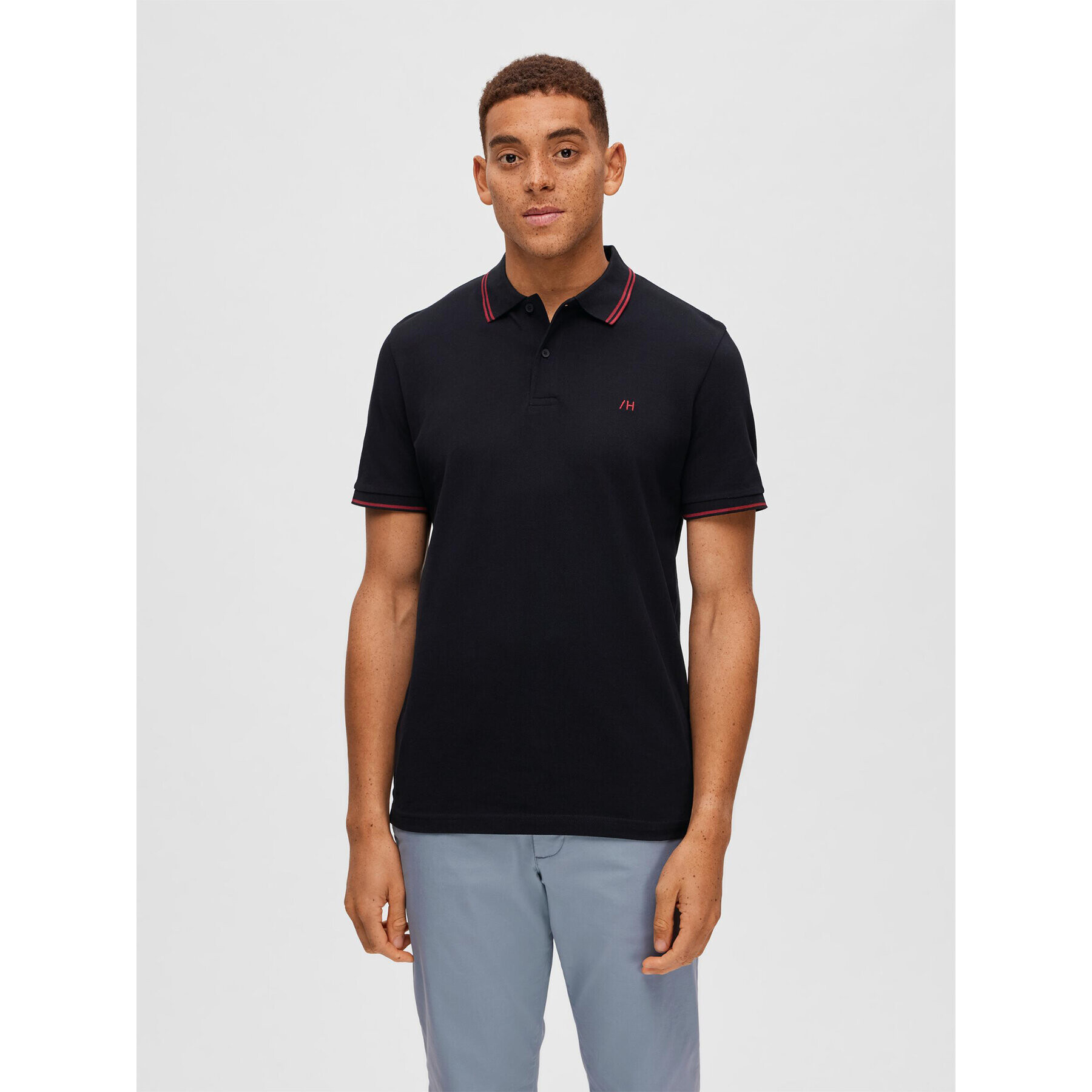 Selected Homme Polokošile 16087840 Černá Regular Fit - Pepit.cz