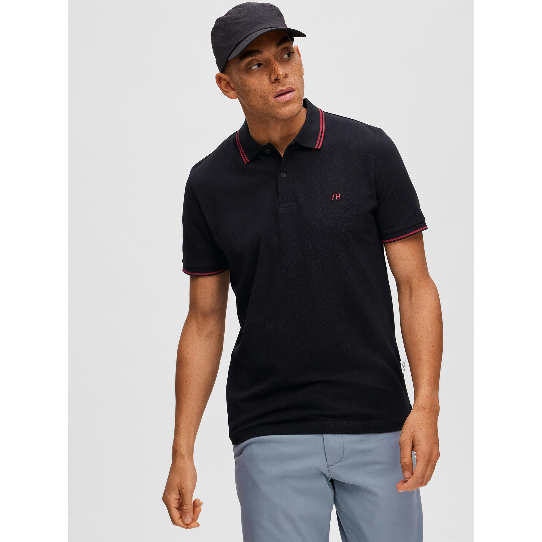 Selected Homme Polokošile 16087840 Černá Regular Fit - Pepit.cz