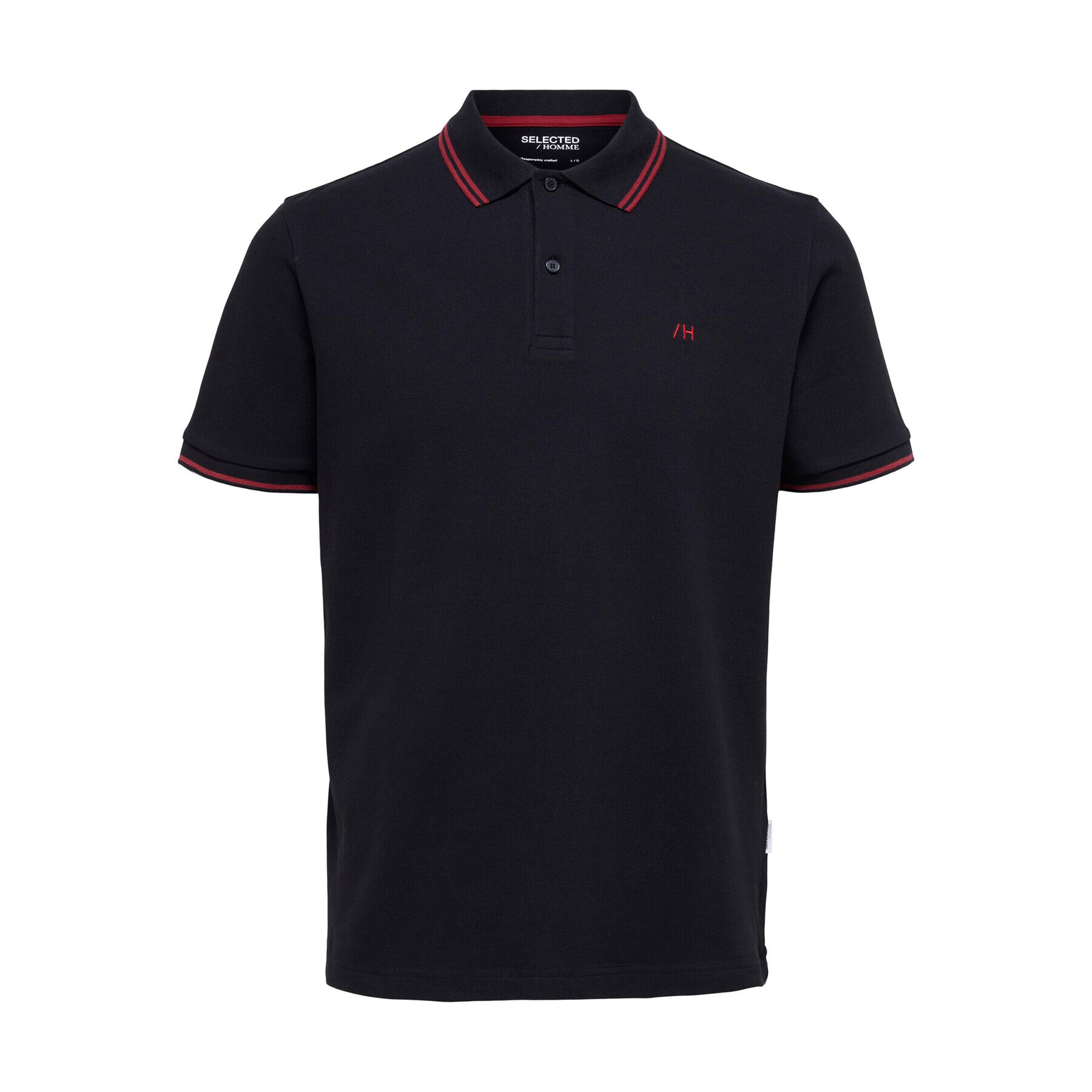 Selected Homme Polokošile 16087840 Černá Regular Fit - Pepit.cz