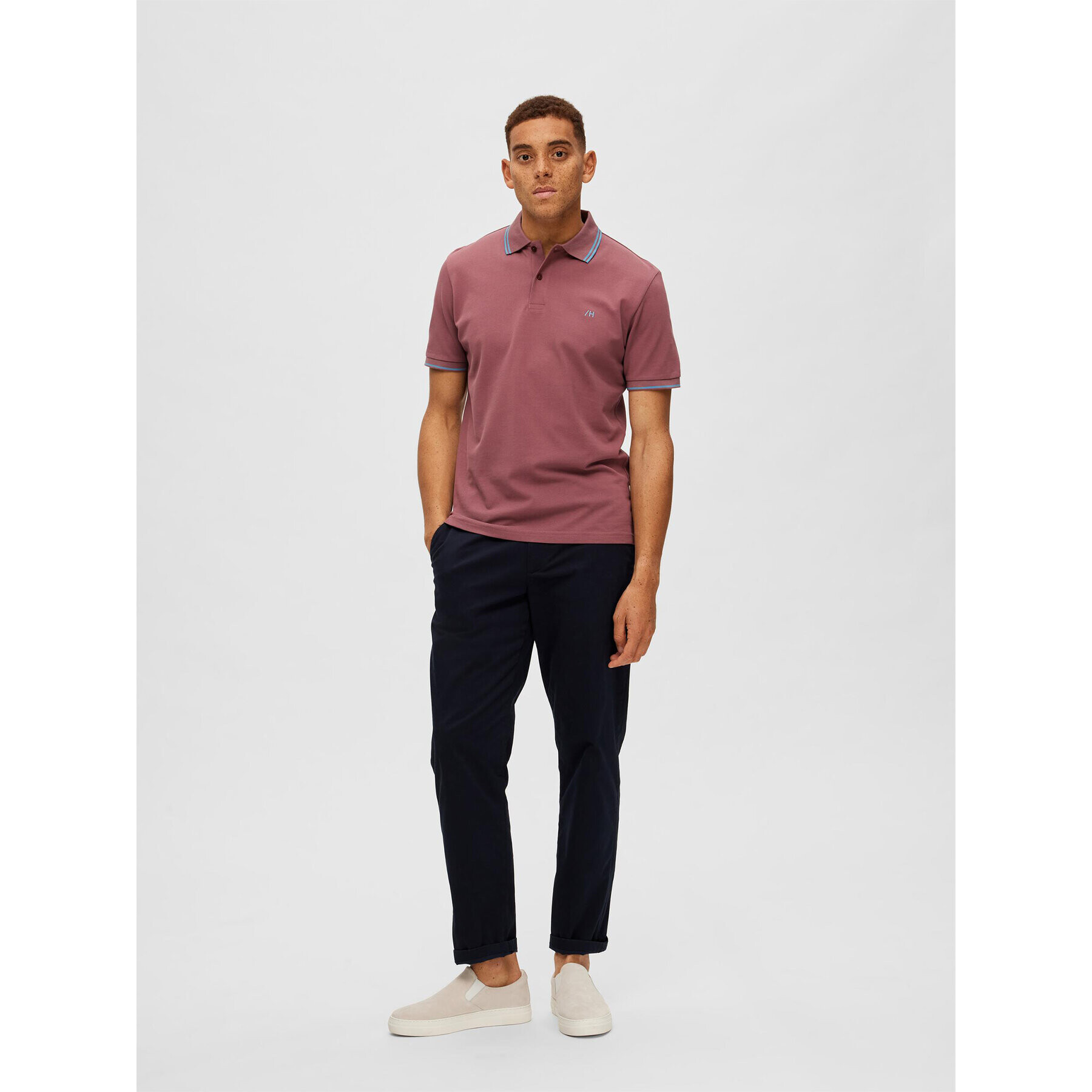 Selected Homme Polokošile 16087840 Červená Regular Fit - Pepit.cz