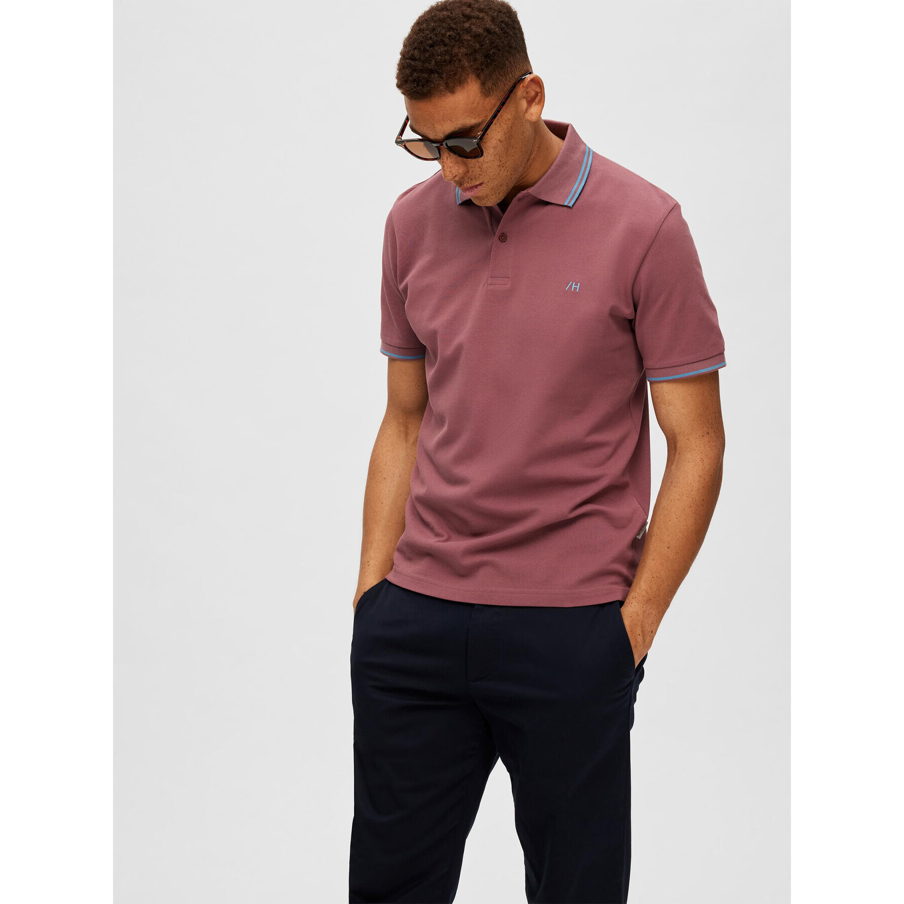 Selected Homme Polokošile 16087840 Červená Regular Fit - Pepit.cz