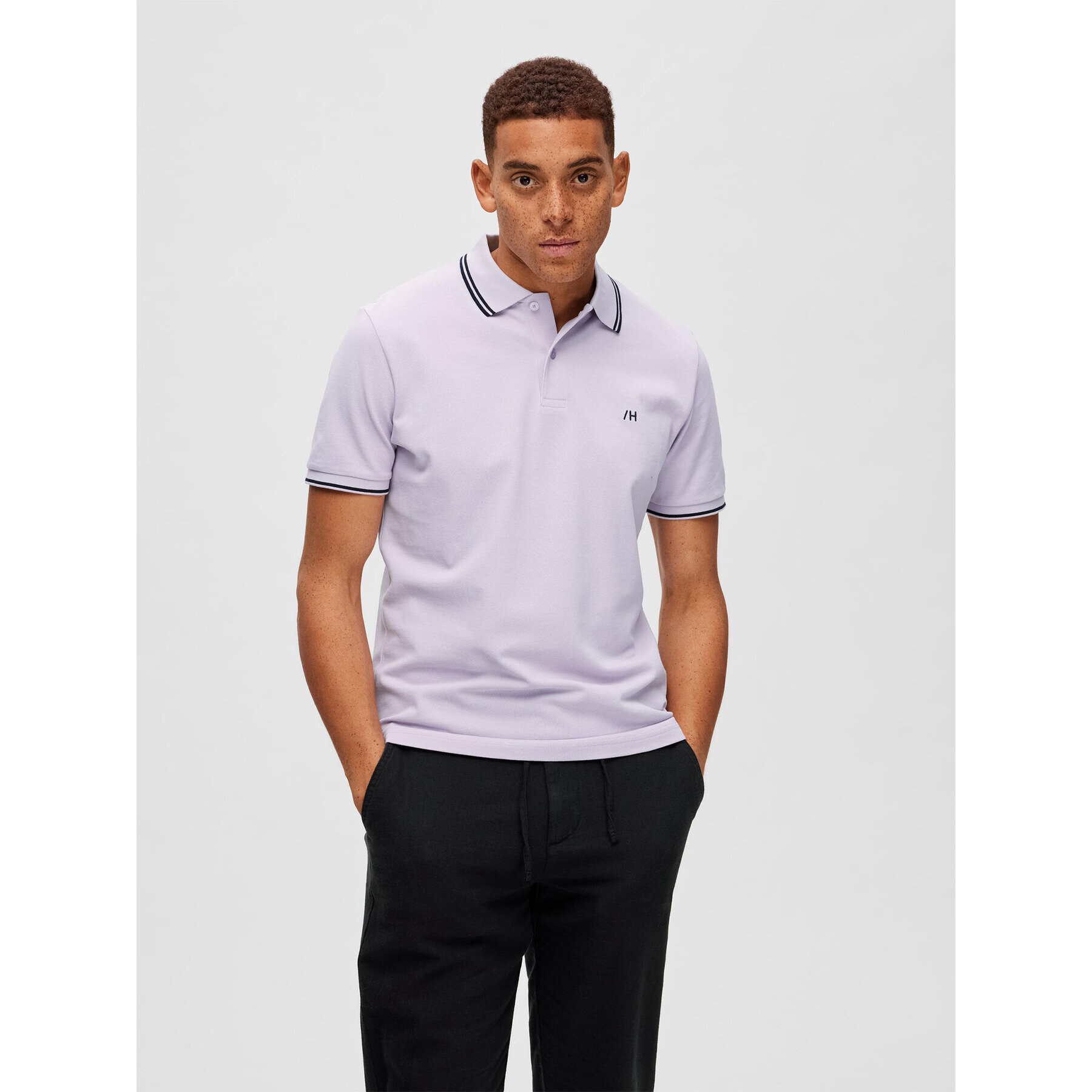 Selected Homme Polokošile 16087840 Fialová Regular Fit - Pepit.cz