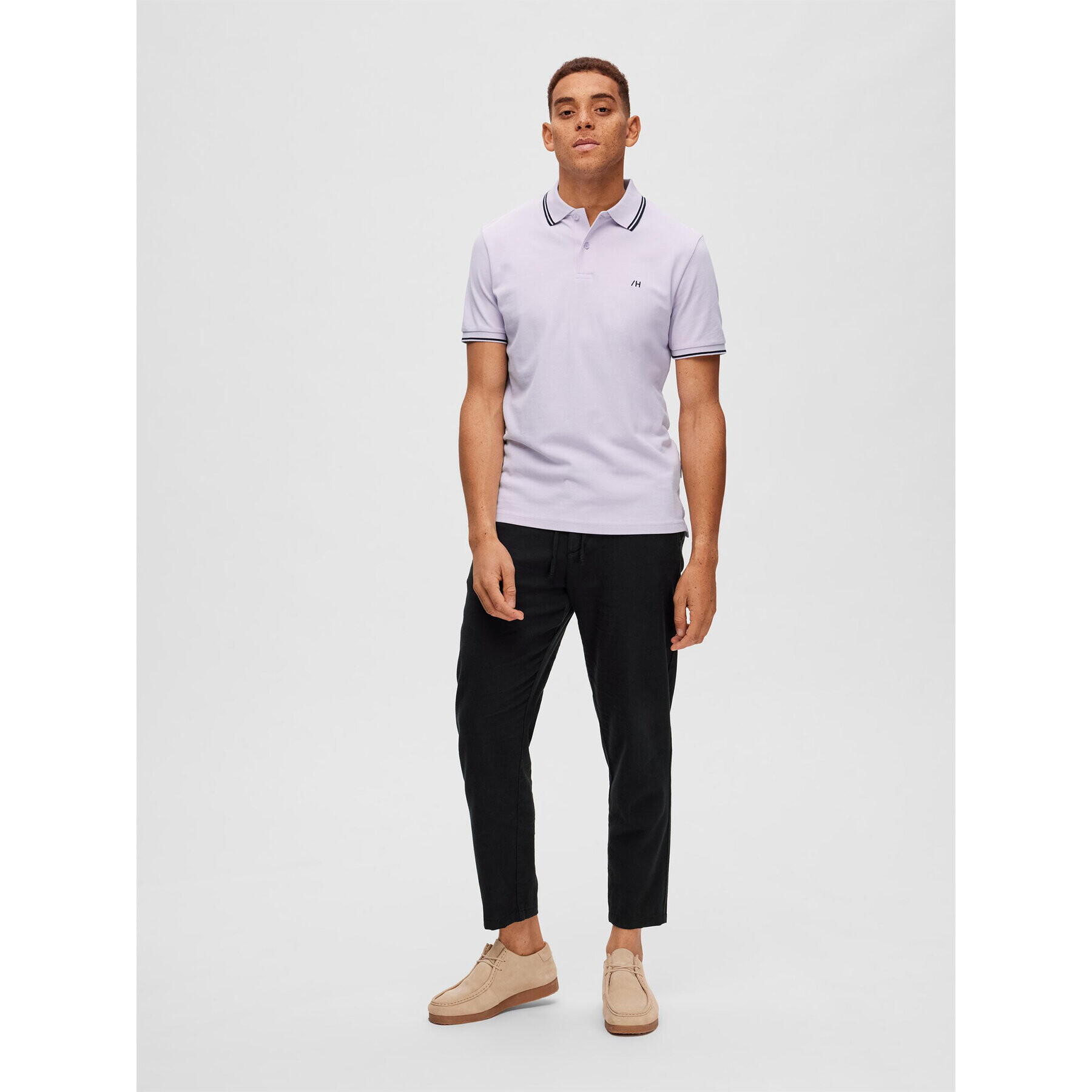 Selected Homme Polokošile 16087840 Fialová Regular Fit - Pepit.cz