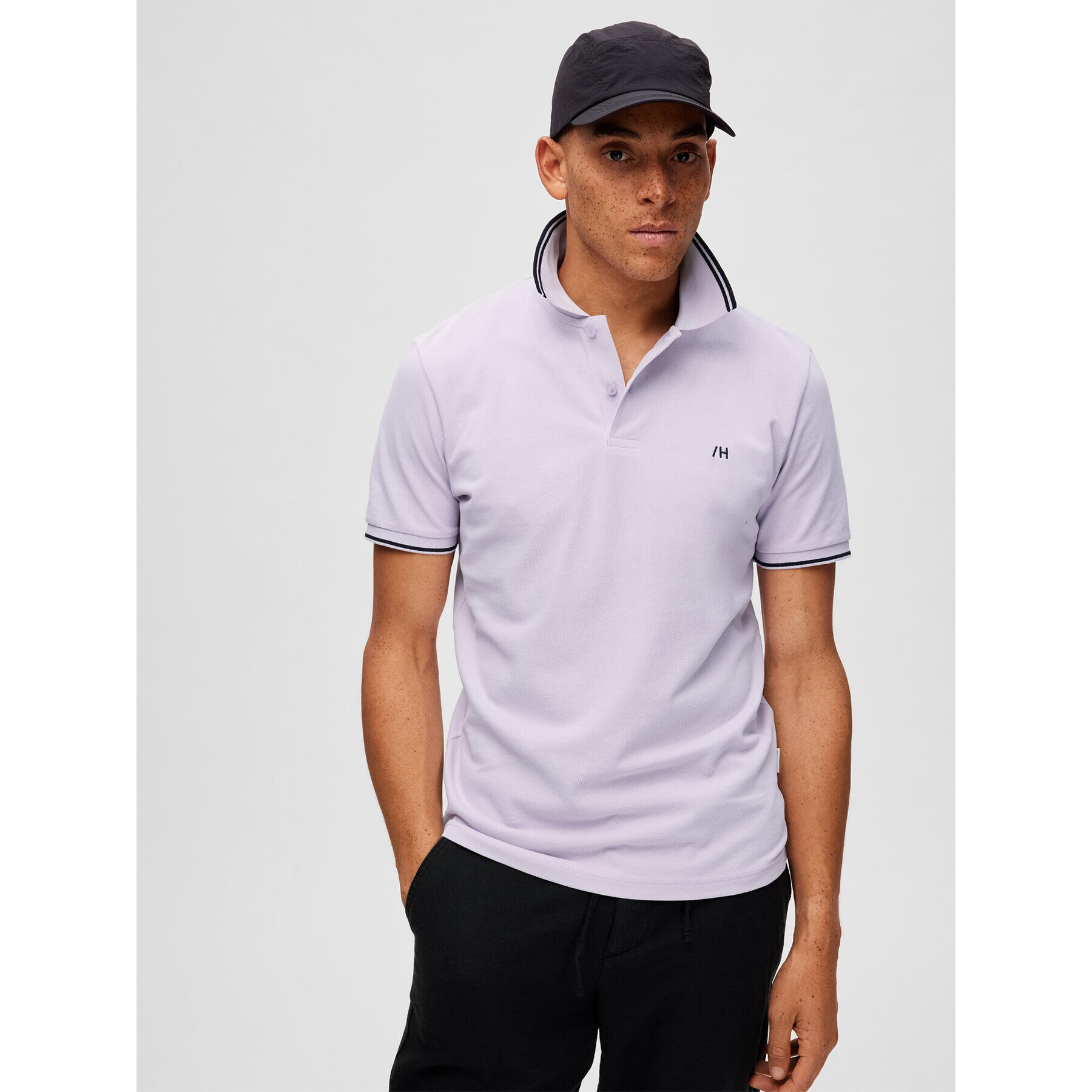 Selected Homme Polokošile 16087840 Fialová Regular Fit - Pepit.cz