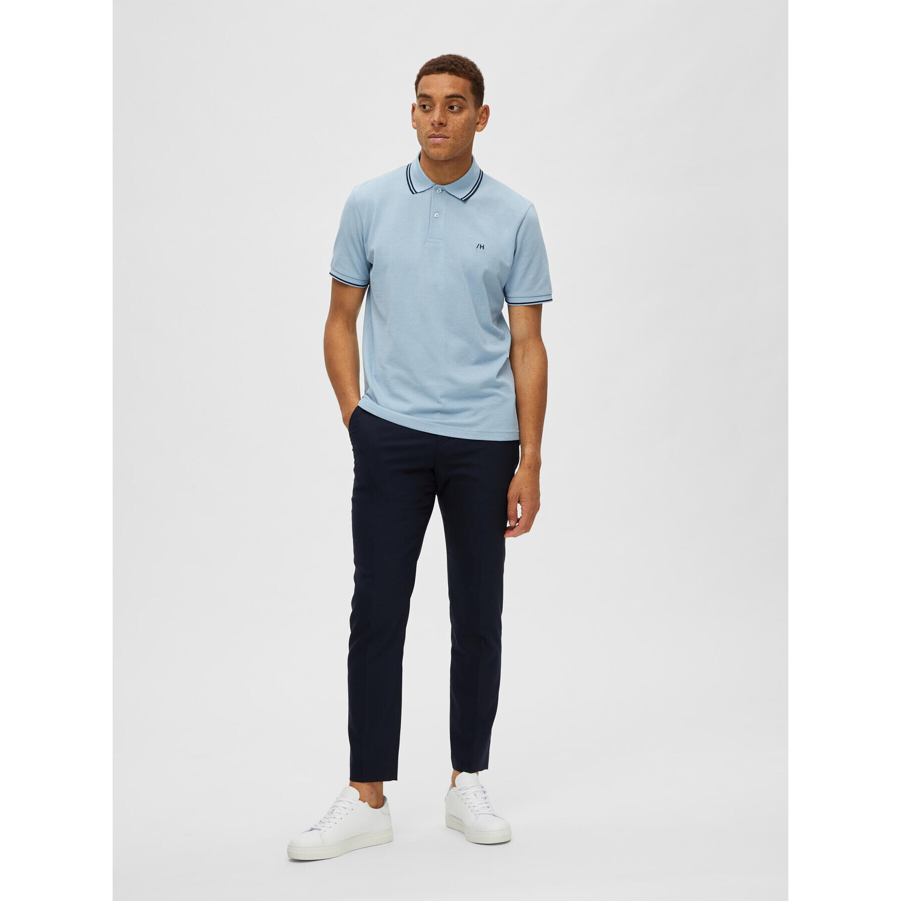 Selected Homme Polokošile 16087840 Modrá Regular Fit - Pepit.cz