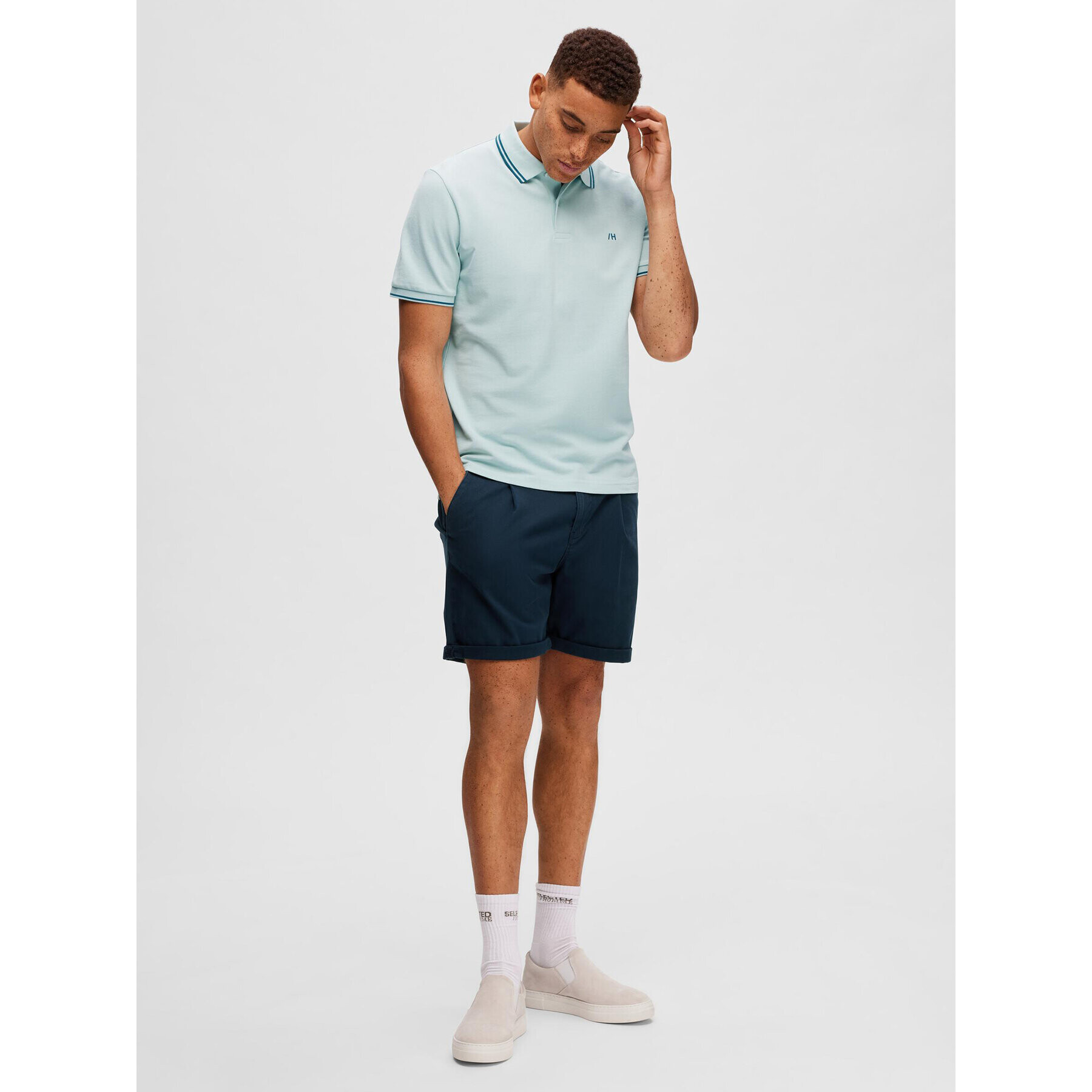 Selected Homme Polokošile 16087840 Modrá Regular Fit - Pepit.cz