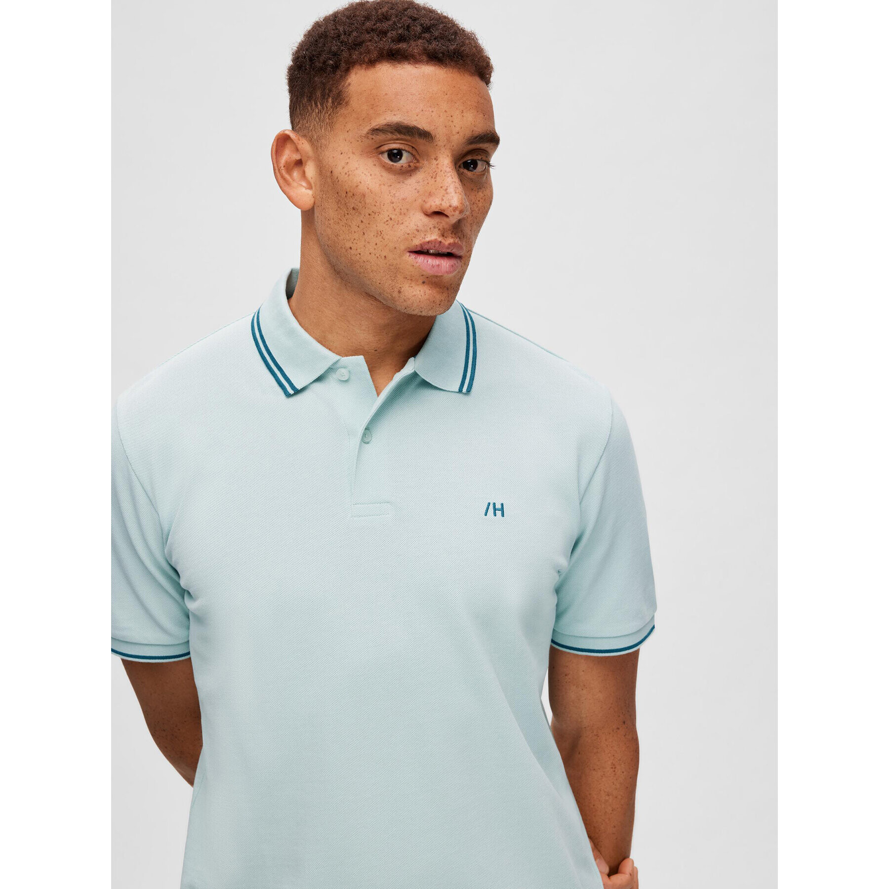 Selected Homme Polokošile 16087840 Modrá Regular Fit - Pepit.cz