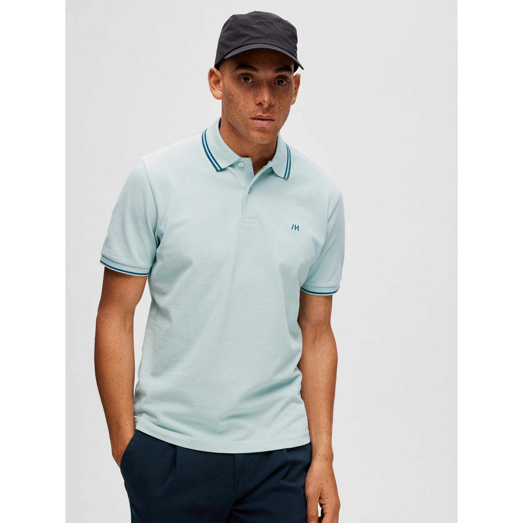 Selected Homme Polokošile 16087840 Modrá Regular Fit - Pepit.cz