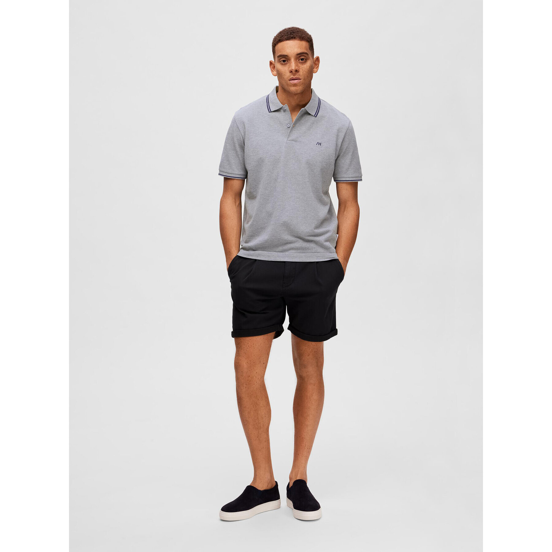 Selected Homme Polokošile 16087840 Šedá Regular Fit - Pepit.cz