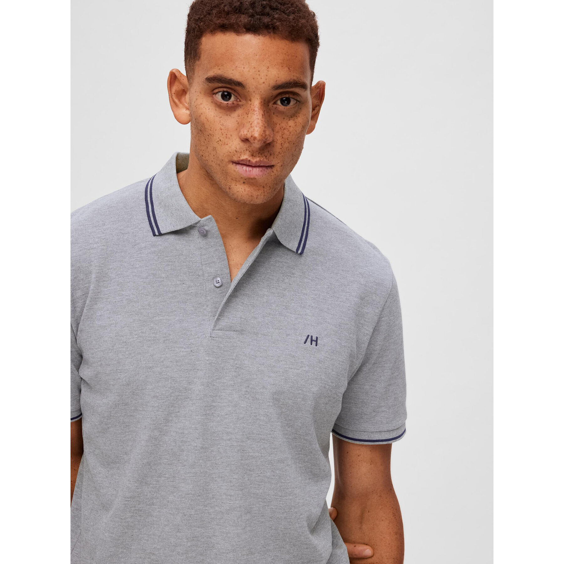 Selected Homme Polokošile 16087840 Šedá Regular Fit - Pepit.cz