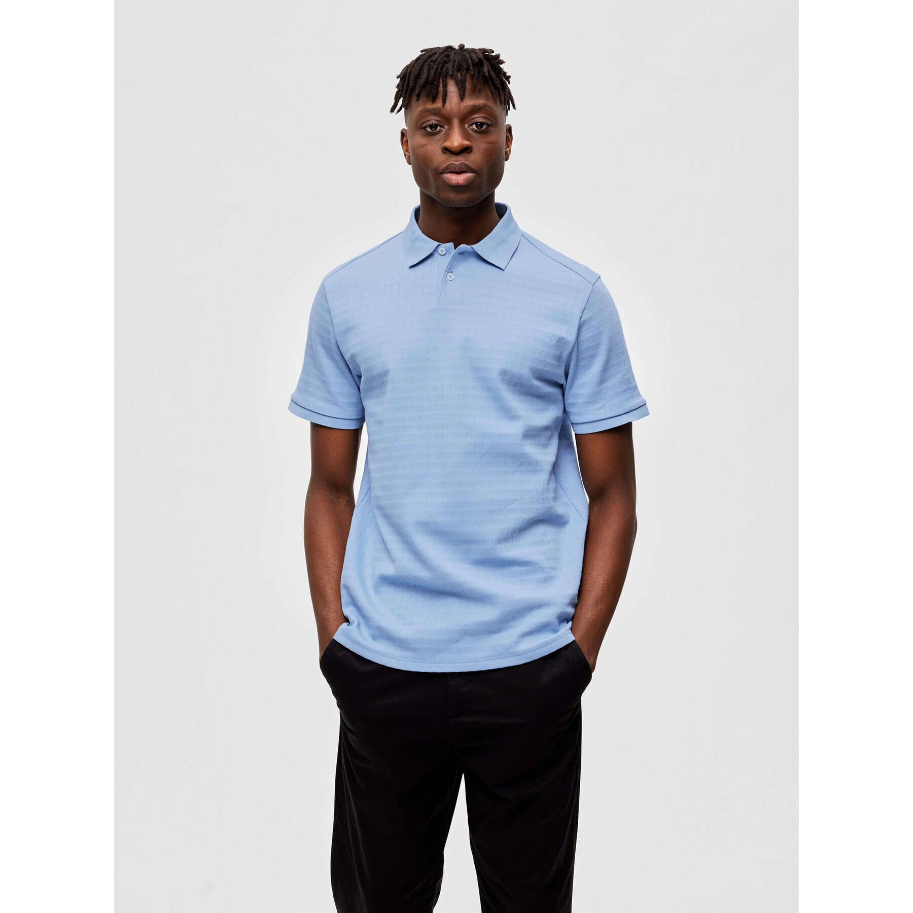 Selected Homme Polokošile 16088575 Modrá Regular Fit - Pepit.cz